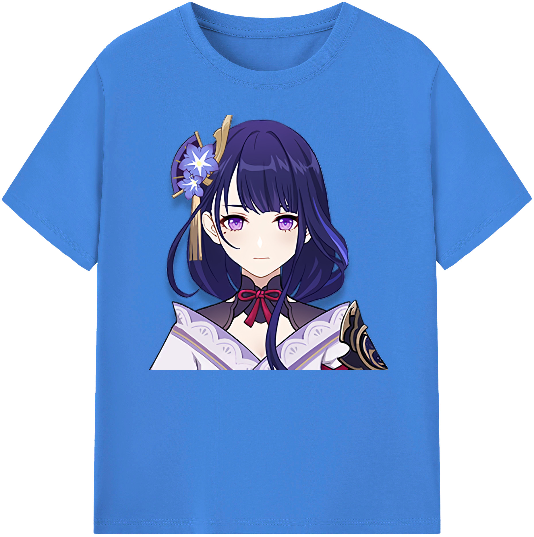 げんし神 雷電将軍 らいでんしょうぐん genshin Raiden Shogun 綿100％ メンズ半袖Tシャツ｜肌触りやわらか＆通気性