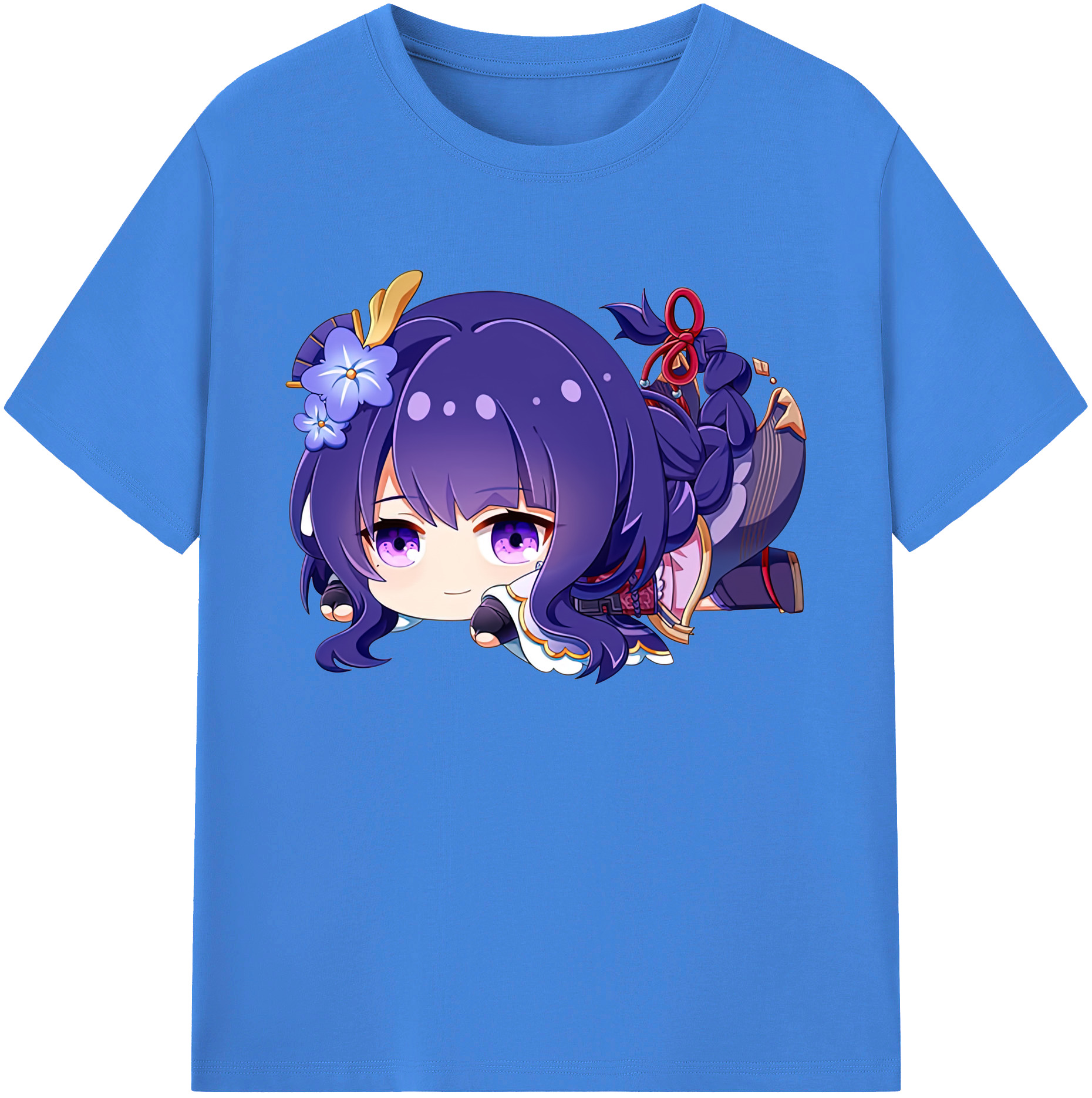 げんし神 雷電将軍 らいでんしょうぐん genshin Raiden Shogun 綿100％ メンズ半袖Tシャツ｜肌触りやわらか＆通気性