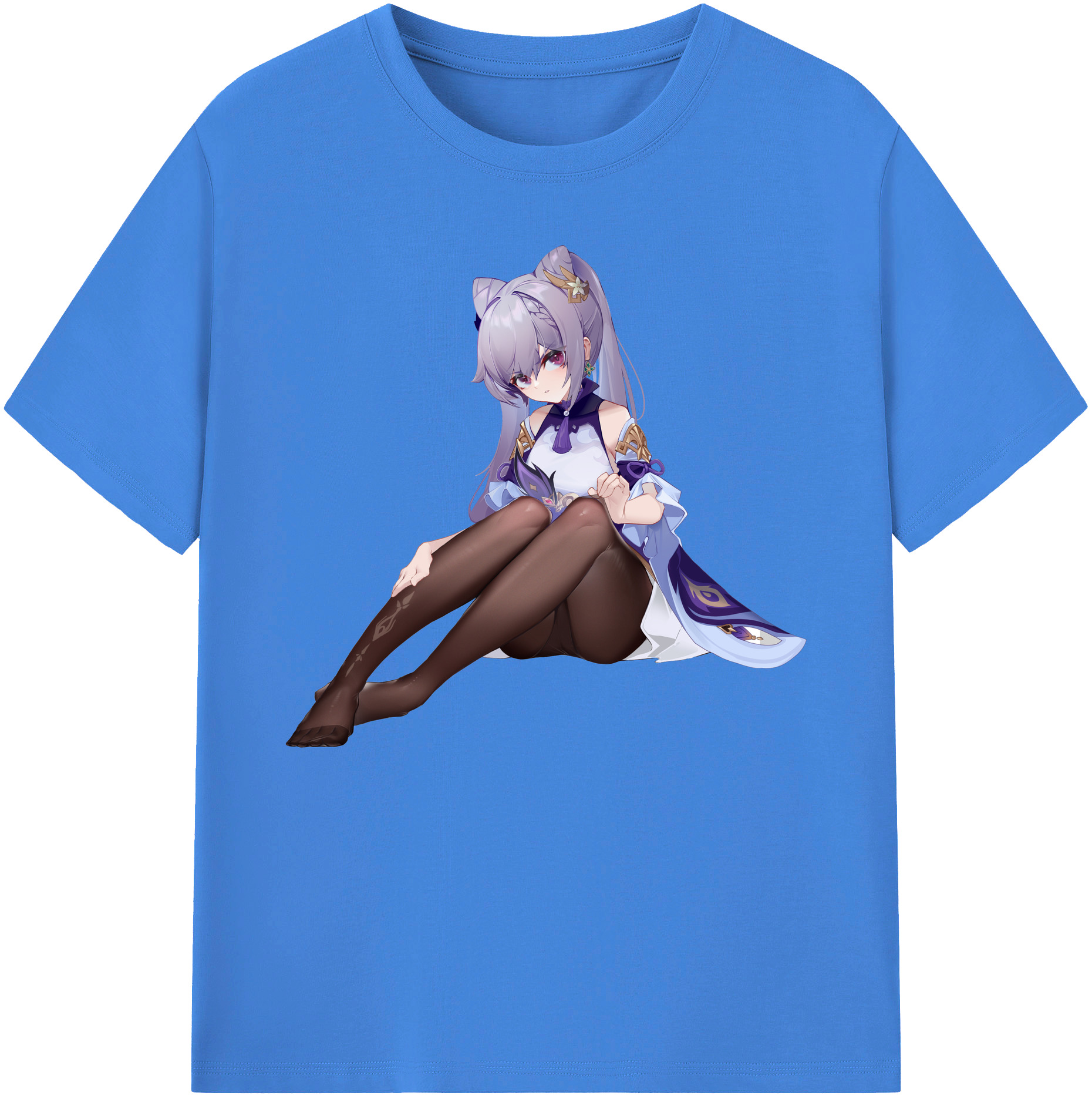 げんし神 刻晴 こくせい genshin Kokusei 綿100％ メンズ半袖Tシャツ｜肌触りやわらか＆通気性