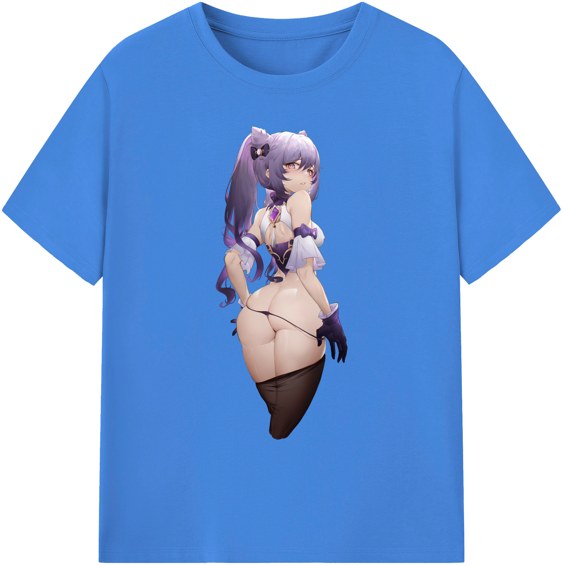 げんし神 刻晴 こくせい genshin Kokusei 綿100％ メンズ半袖Tシャツ｜肌触りやわらか＆通気性