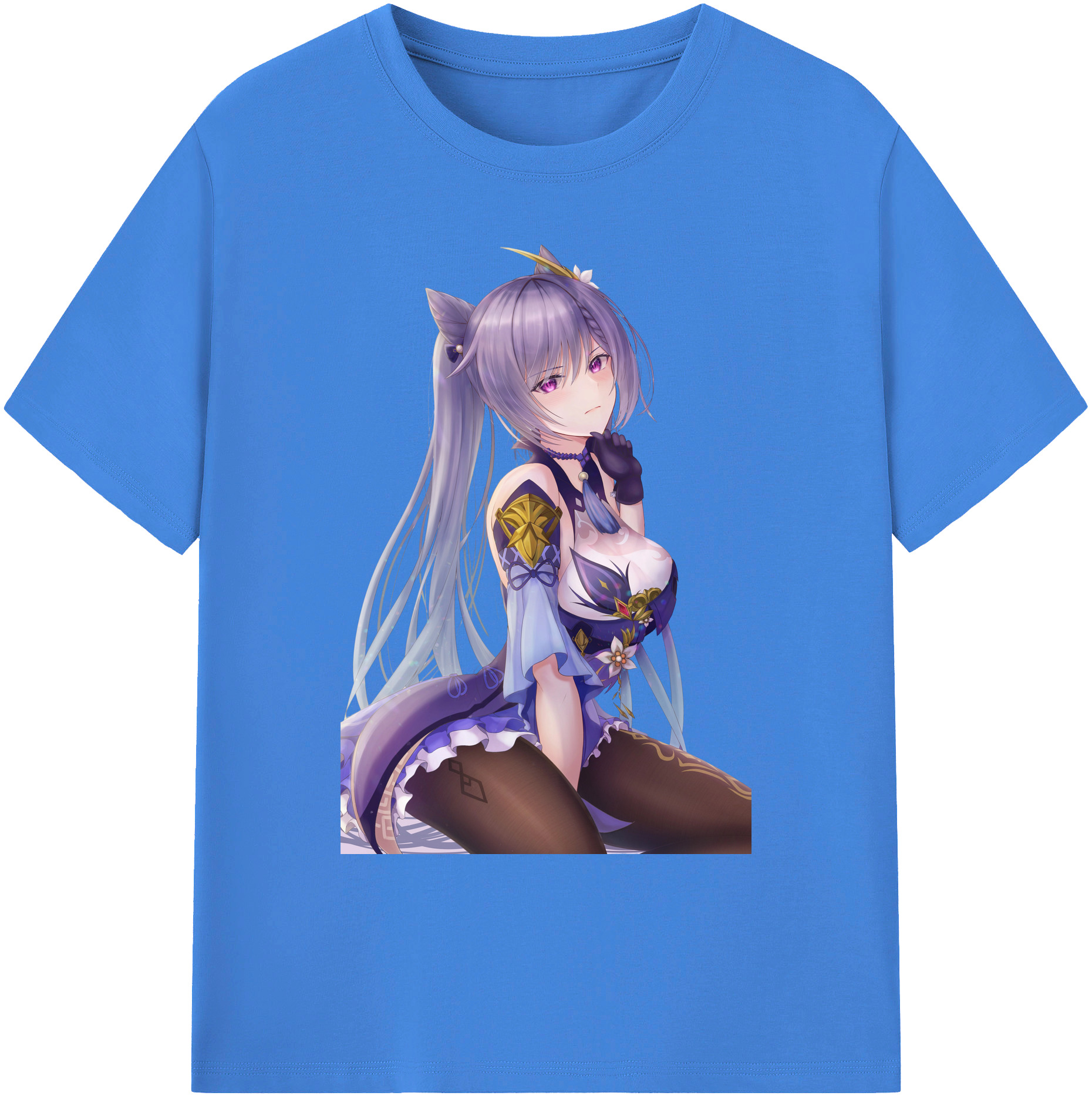 げんし神 刻晴 こくせい genshin Kokusei 綿100％ メンズ半袖Tシャツ｜肌触りやわらか＆通気性