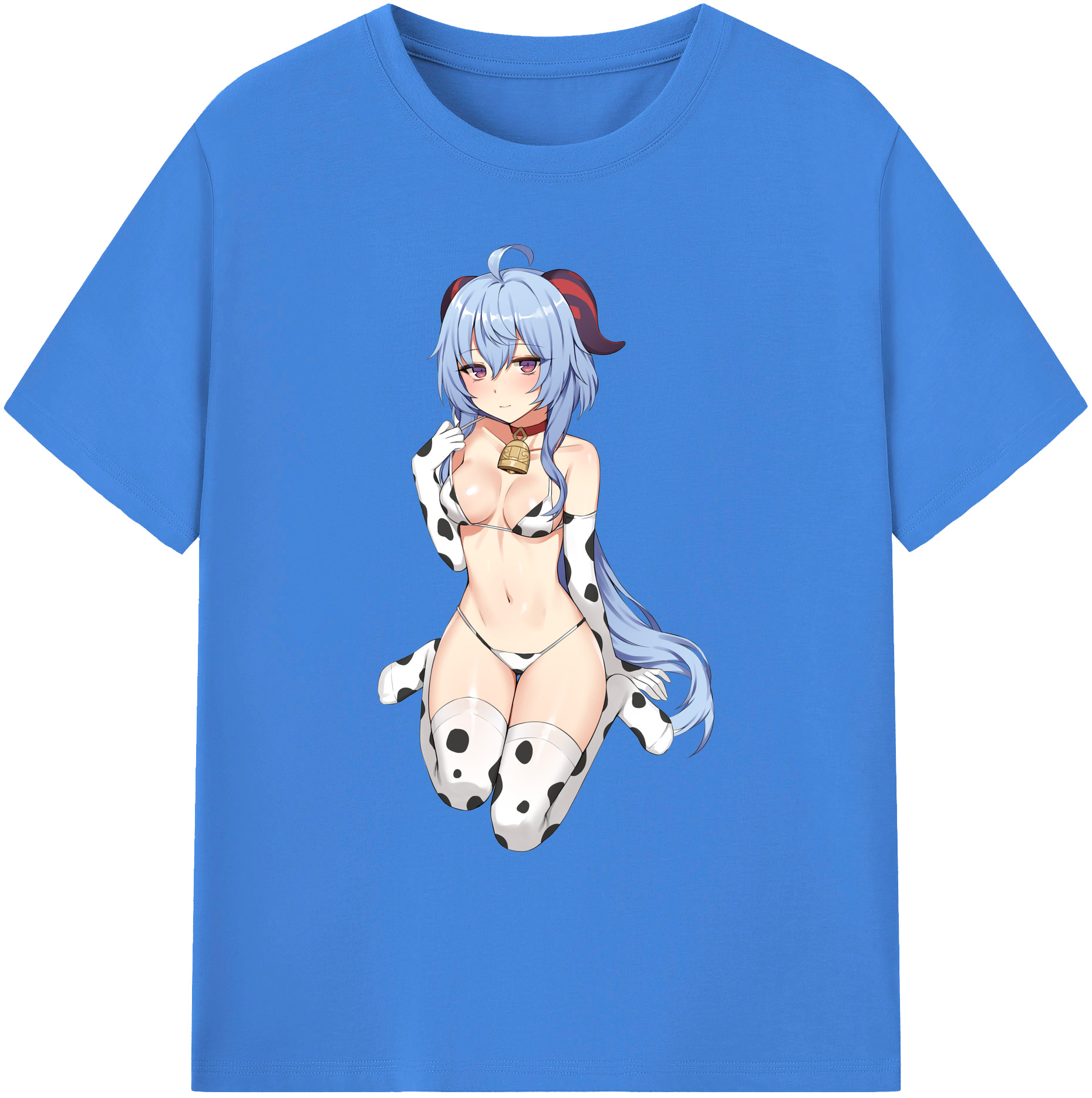 げんし神 甘雨 かんう genshin Ganyu 綿100％ メンズ半袖Tシャツ｜肌触りやわらか＆通気性