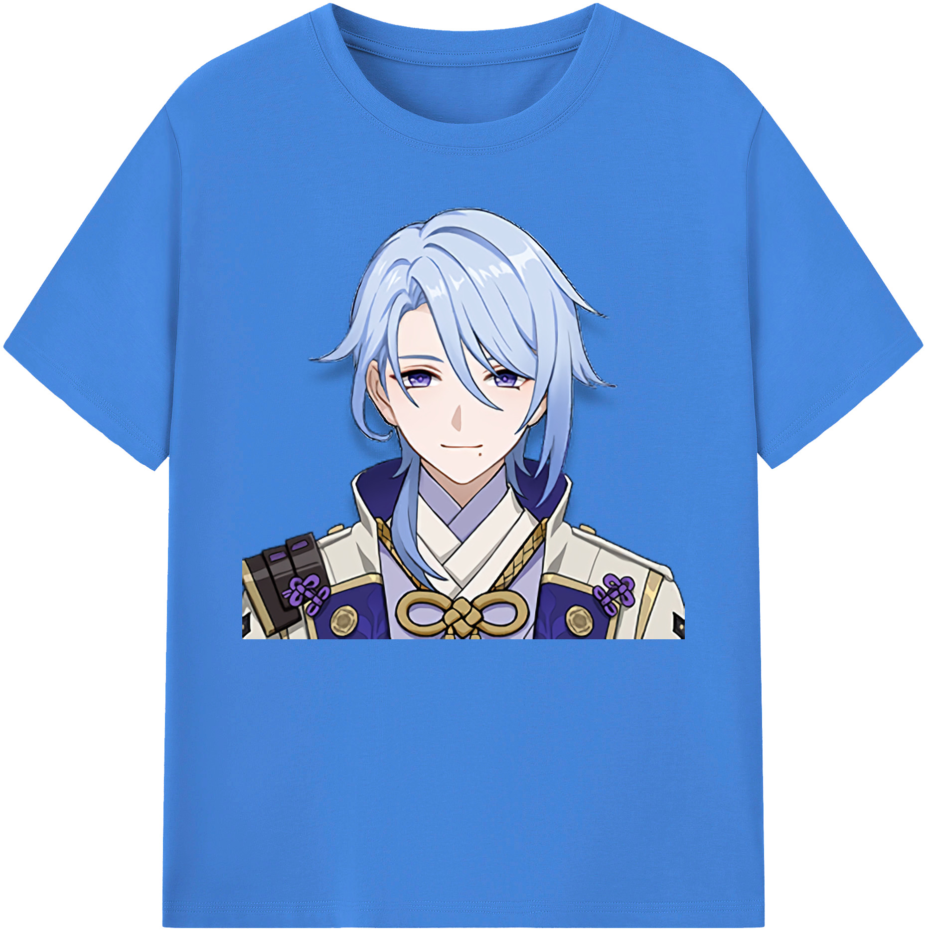 げんし神 神里綾人 かみさとあやと genshin Kamisato Ayato 綿100％ メンズ半袖Tシャツ｜肌触りやわらか＆通気性