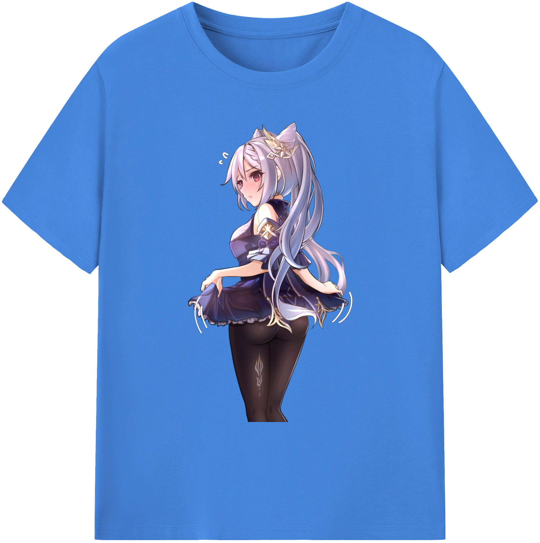 げんし神 刻晴 こくせい genshin Kokusei 綿100％ メンズ半袖Tシャツ｜肌触りやわらか＆通気性