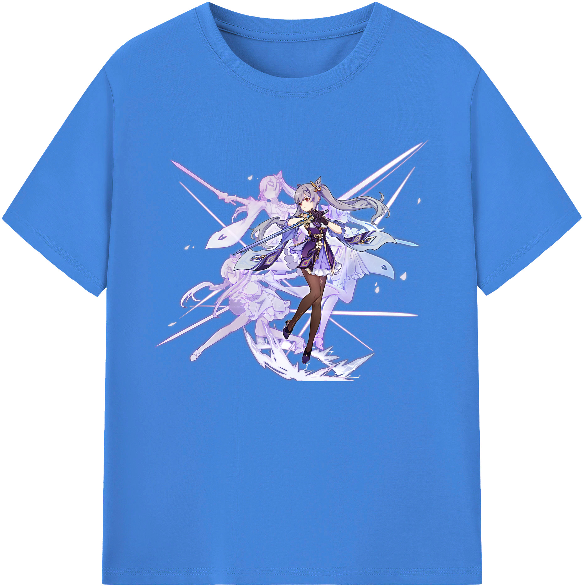 げんし神 刻晴 こくせい genshin Kokusei 綿100％ メンズ半袖Tシャツ｜肌触りやわらか＆通気性