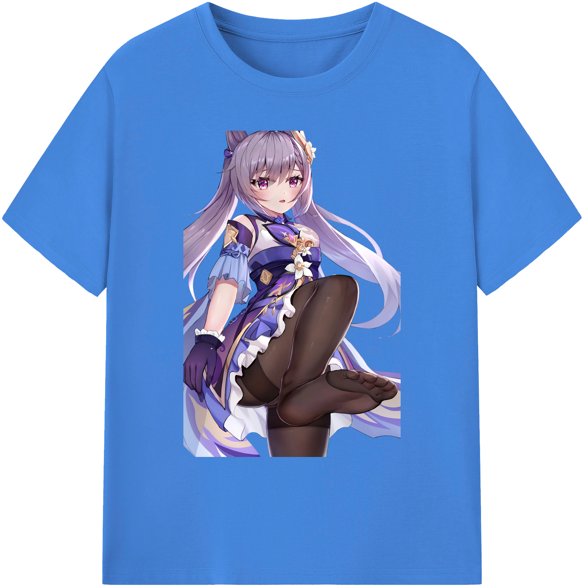 げんし神 刻晴 こくせい genshin Kokusei 綿100％ メンズ半袖Tシャツ｜肌触りやわらか＆通気性