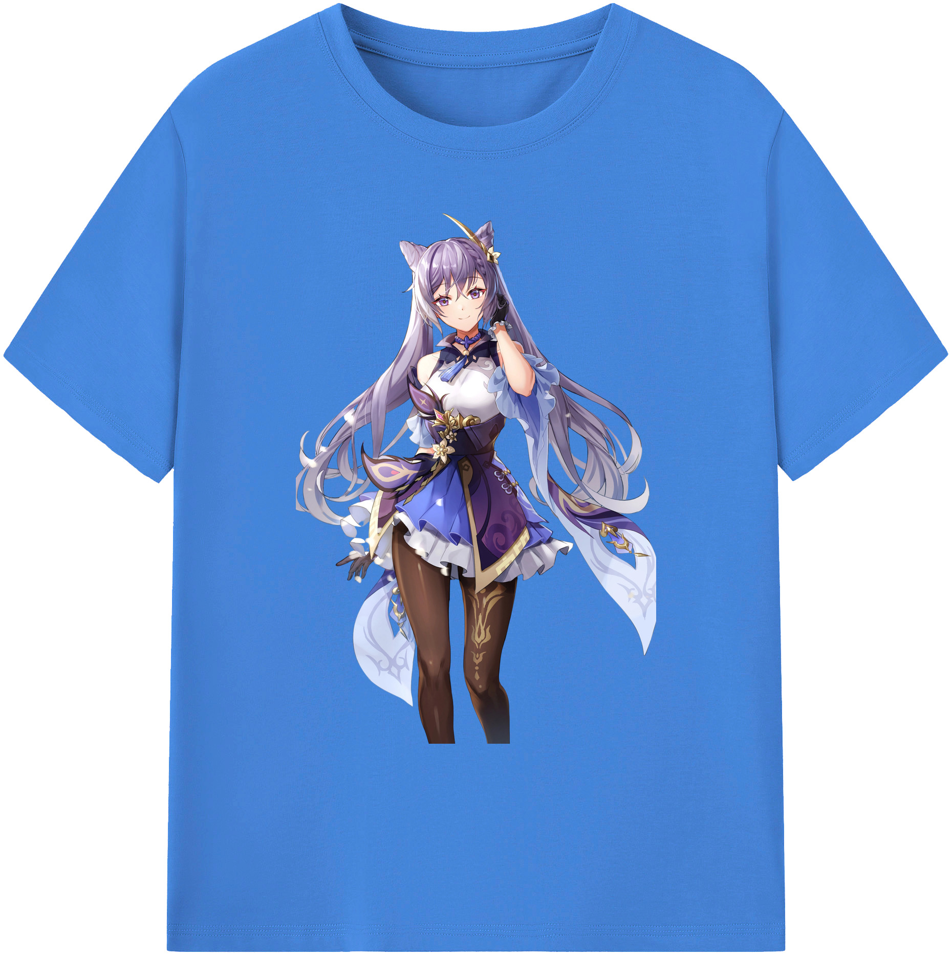 げんし神 刻晴 こくせい genshin Kokusei 綿100％ メンズ半袖Tシャツ｜肌触りやわらか＆通気性
