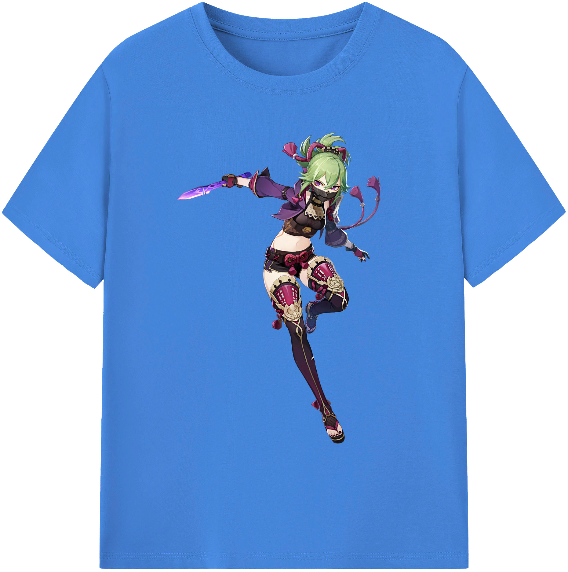 げんし神  久岐忍 くき しのぶ genshin Kuki Shinobu 綿100％ メンズ半袖Tシャツ｜肌触りやわらか＆通気性