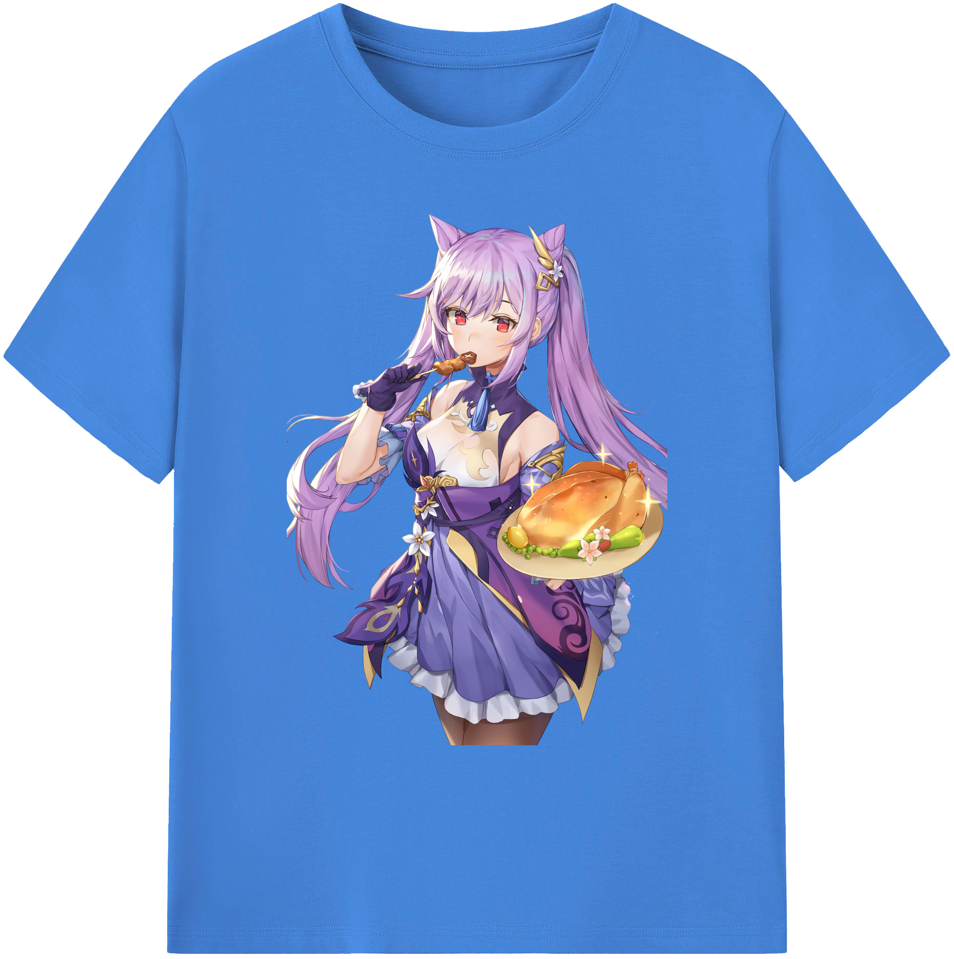 げんし神 刻晴 こくせい genshin Kokusei 綿100％ メンズ半袖Tシャツ｜肌触りやわらか＆通気性