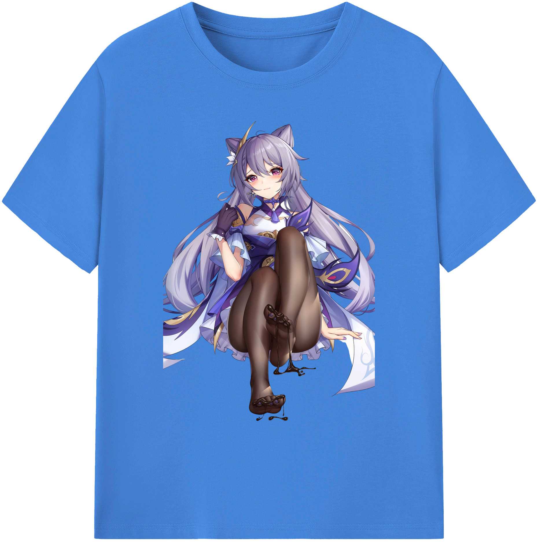 げんし神 刻晴 こくせい genshin Kokusei 綿100％ メンズ半袖Tシャツ｜肌触りやわらか＆通気性