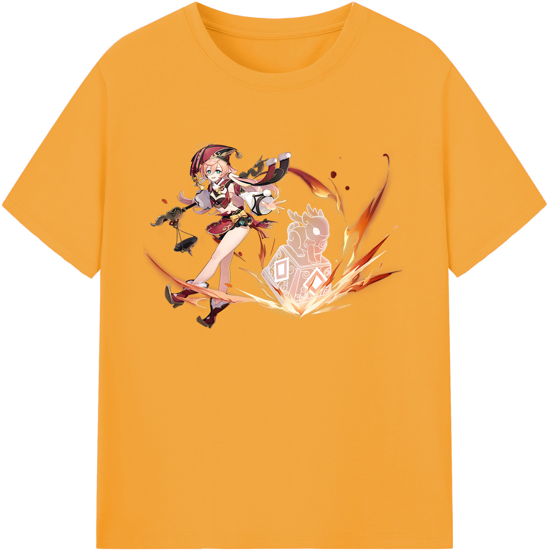 げんし神 ヤンフェイ genshin Yanfei 綿100％ メンズ半袖Tシャツ｜肌触りやわらか＆通気性