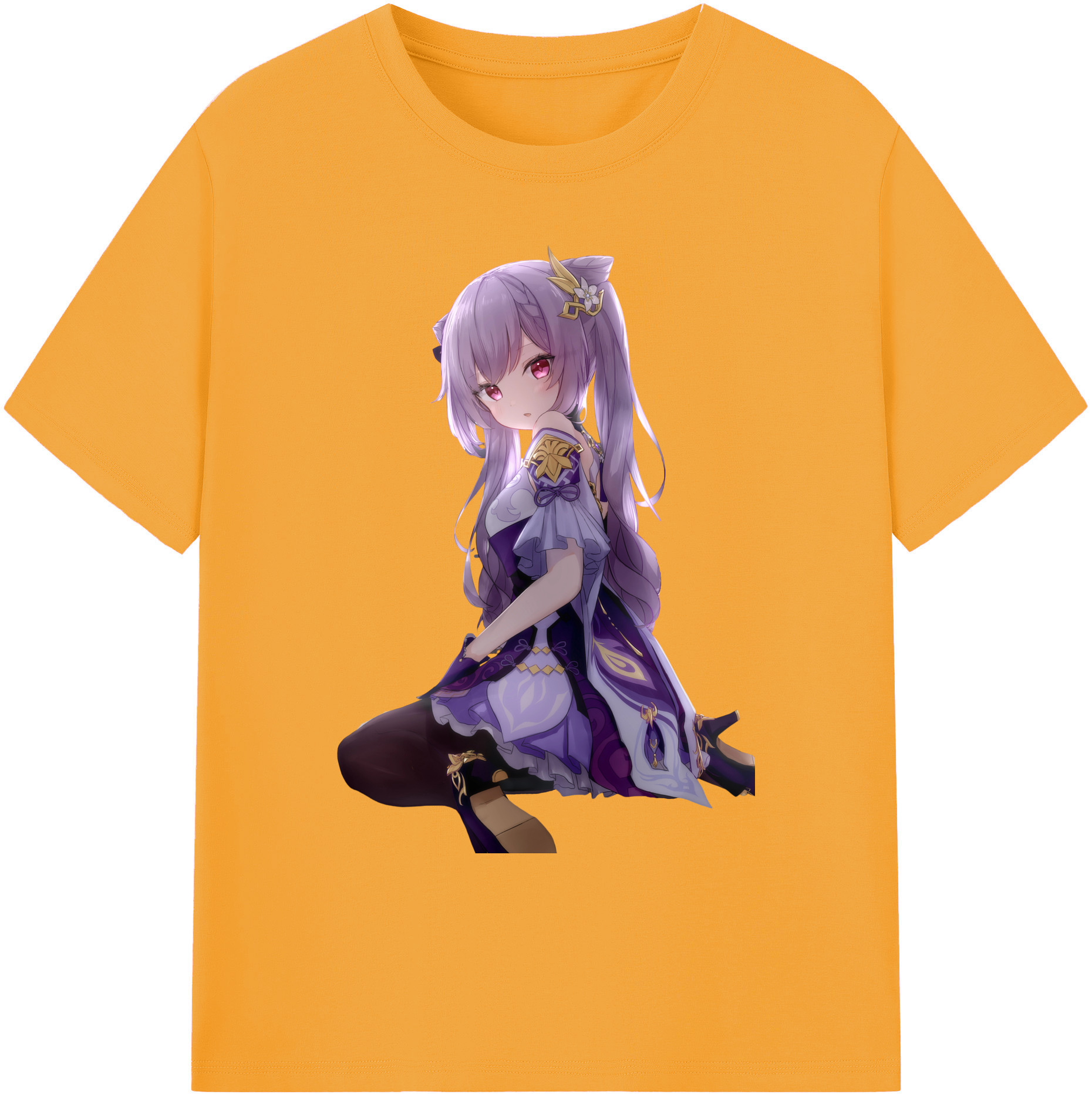 げんし神 刻晴 こくせい genshin Kokusei 綿100％ メンズ半袖Tシャツ｜肌触りやわらか＆通気性