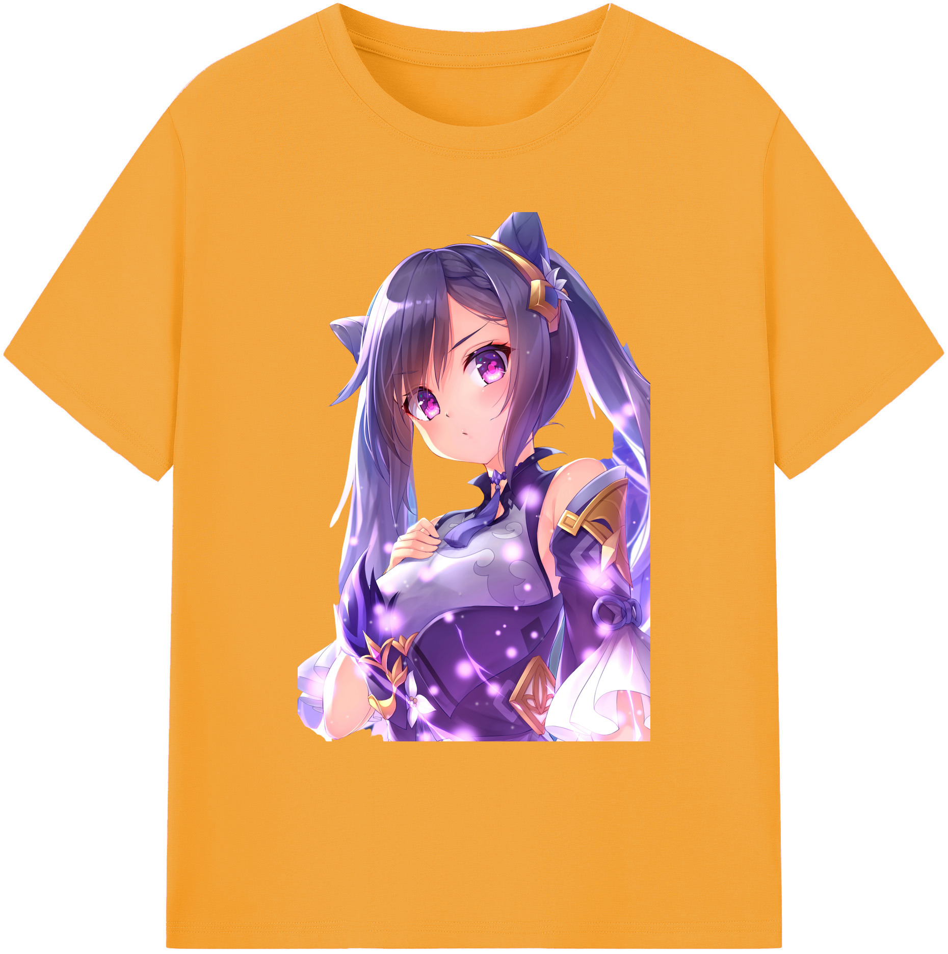 げんし神 刻晴 こくせい genshin Kokusei 綿100％ メンズ半袖Tシャツ｜肌触りやわらか＆通気性