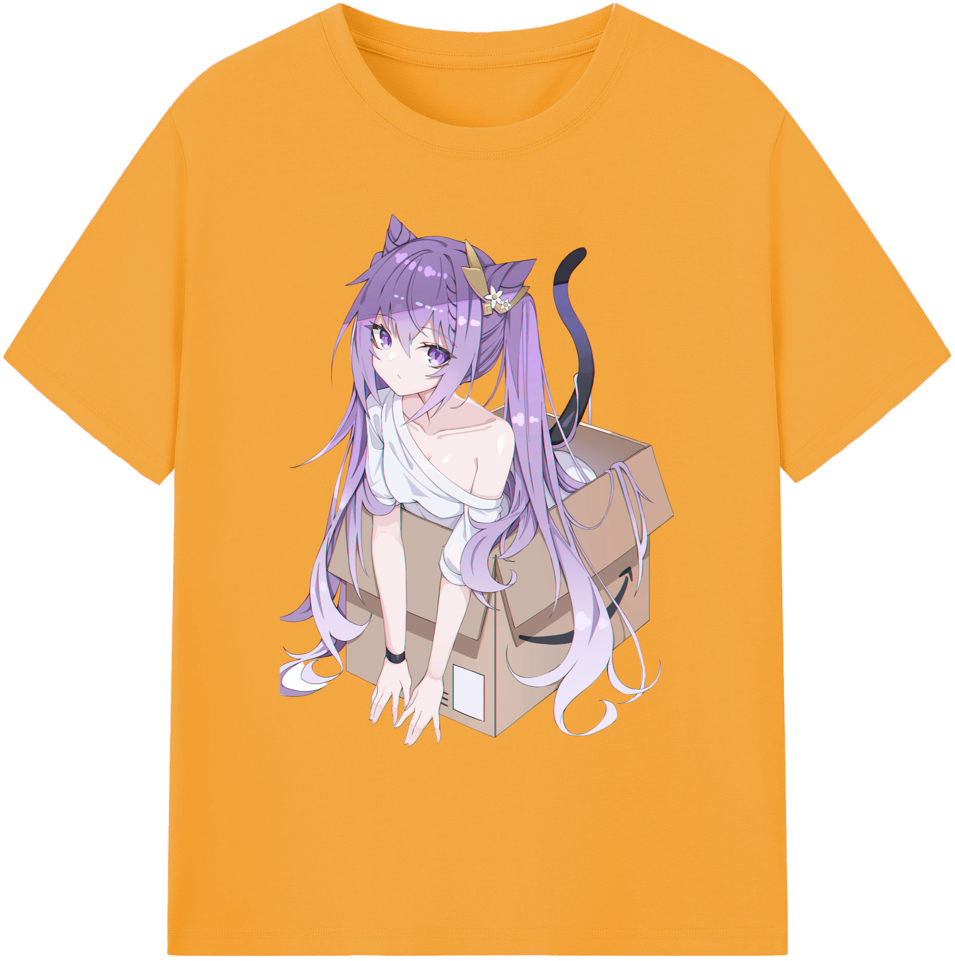 げんし神 刻晴 こくせい genshin Kokusei 綿100％ メンズ半袖Tシャツ｜肌触りやわらか＆通気性