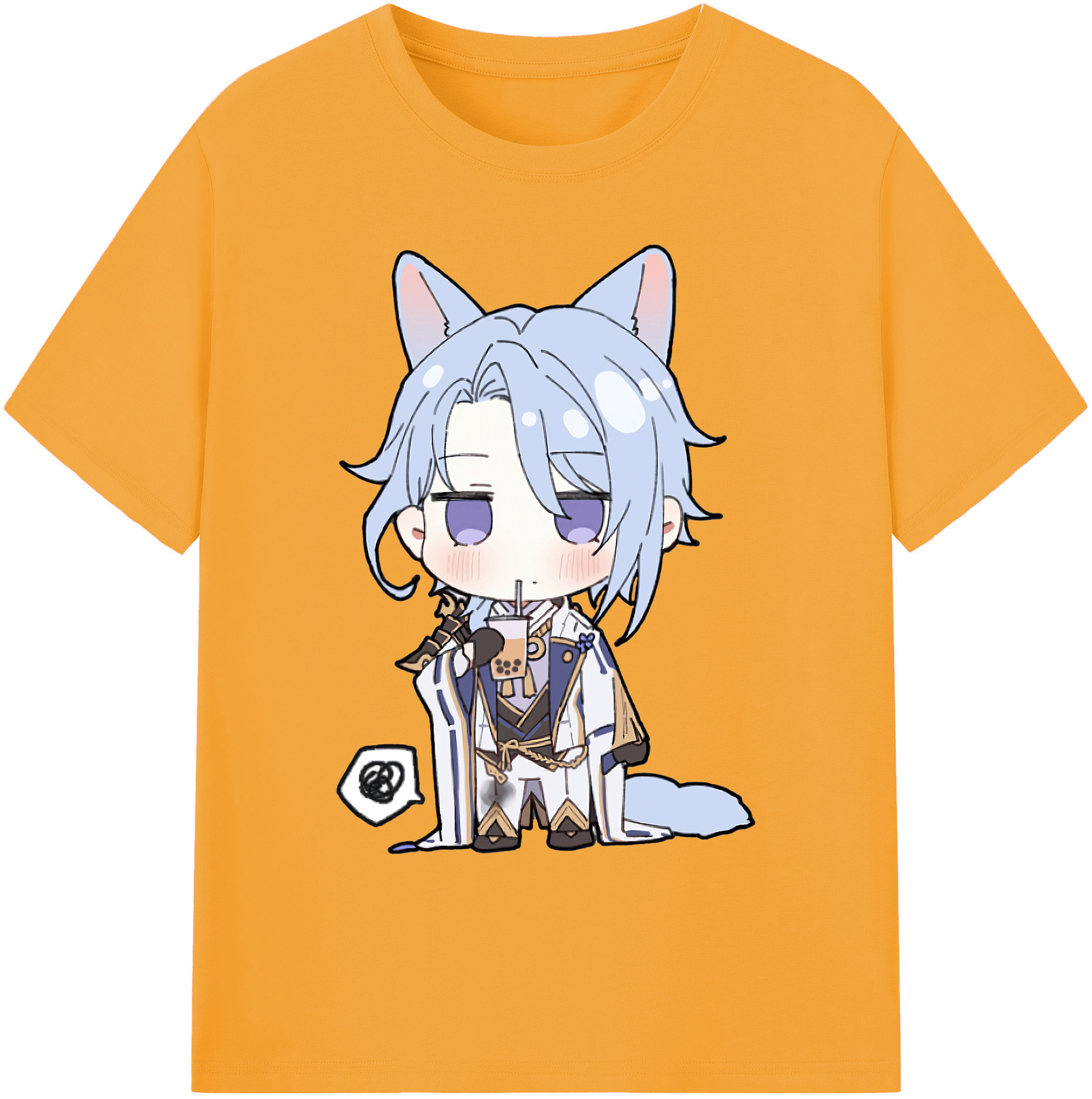 げんし神 神里綾人 かみさとあやと genshin Kamisato Ayato 綿100％ メンズ半袖Tシャツ｜肌触りやわらか＆通気性