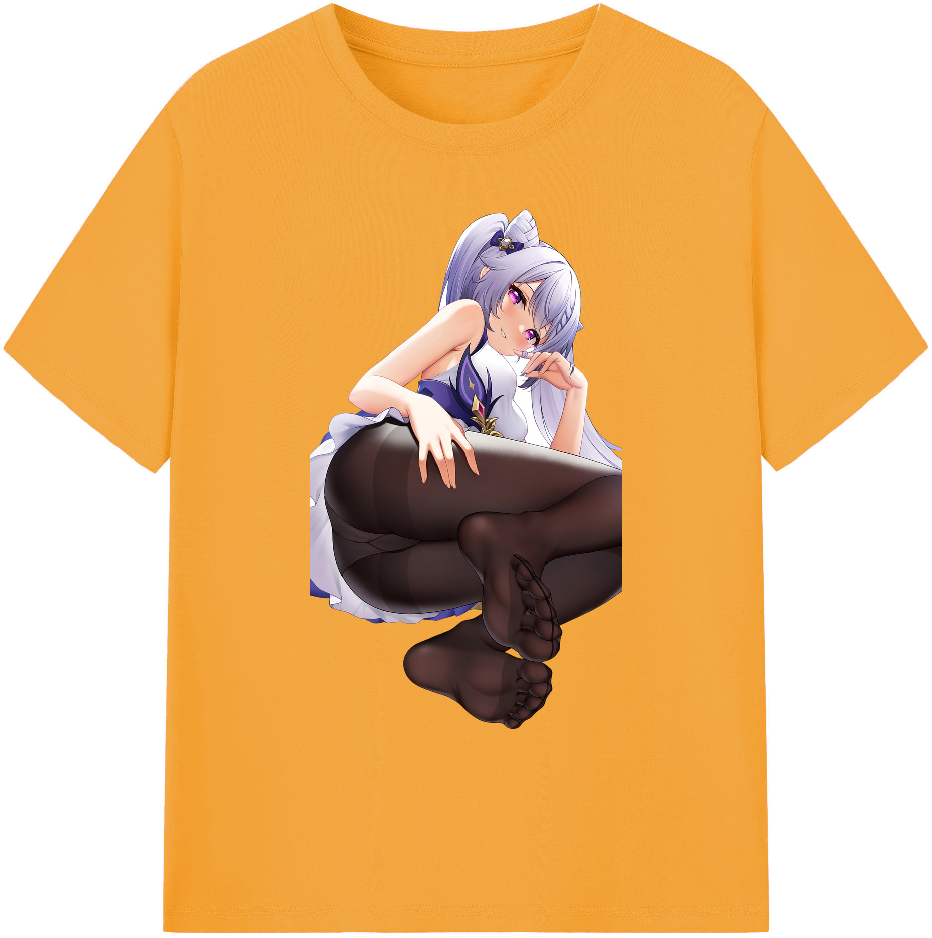 げんし神 刻晴 こくせい genshin Kokusei 綿100％ メンズ半袖Tシャツ｜肌触りやわらか＆通気性