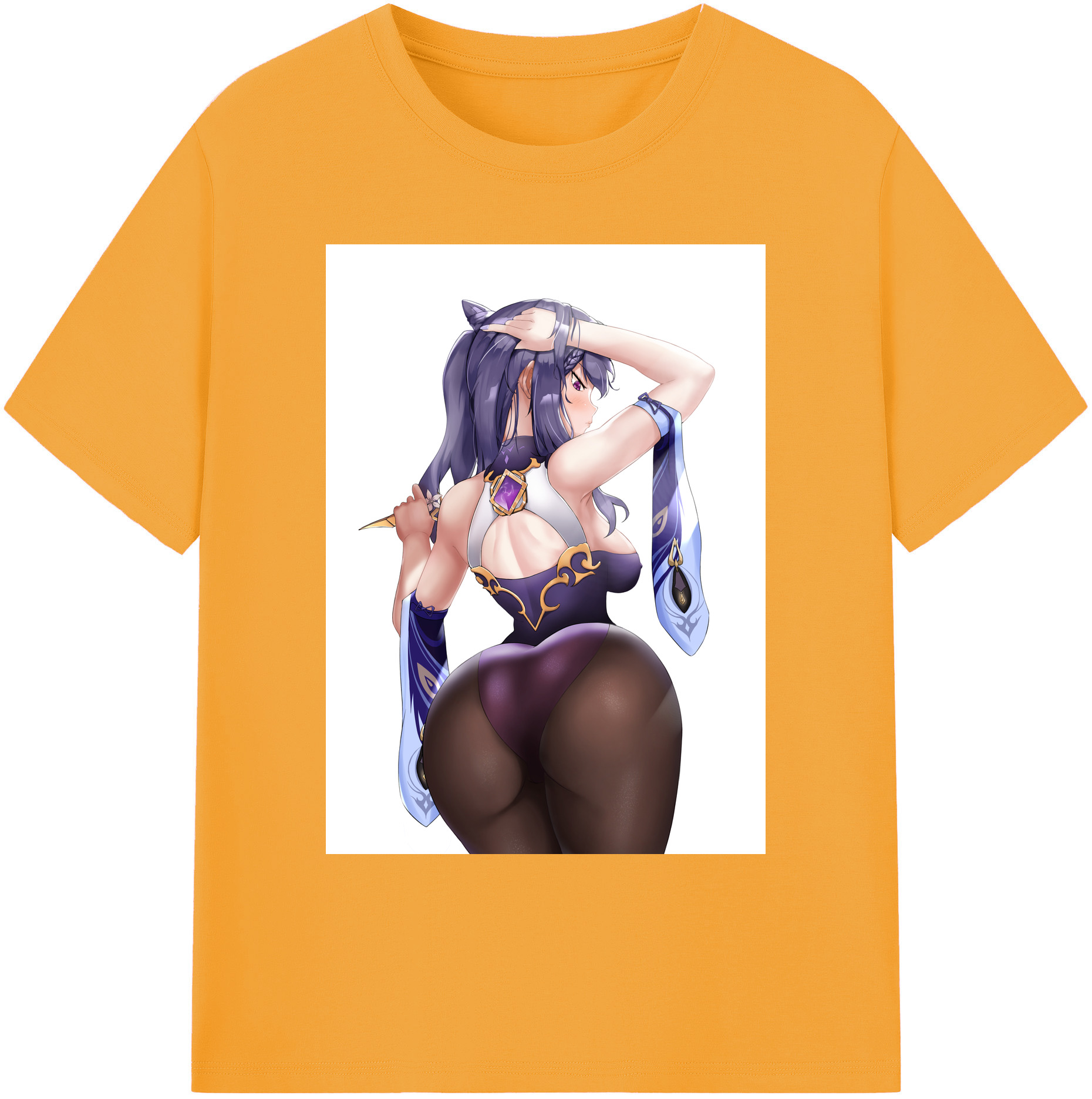 げんし神 刻晴 こくせい genshin Kokusei 綿100％ メンズ半袖Tシャツ｜肌触りやわらか＆通気性