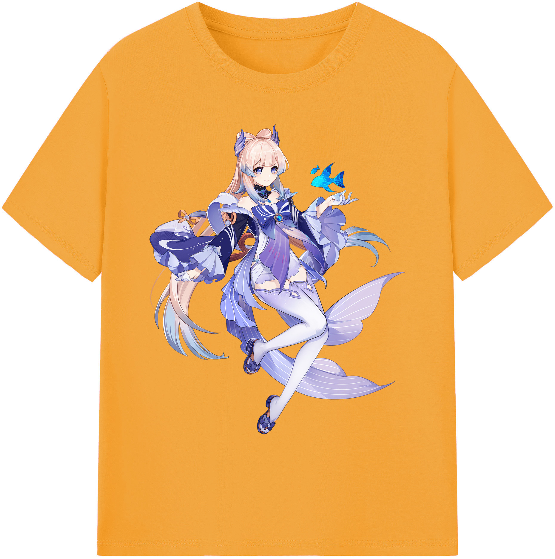 げんし神 珊瑚宮心海 サンゴノミヤ・ココミ genshin Sangonomiya Kokomi 綿100％ メンズ半袖Tシャツ｜肌触りやわらか＆通気性
