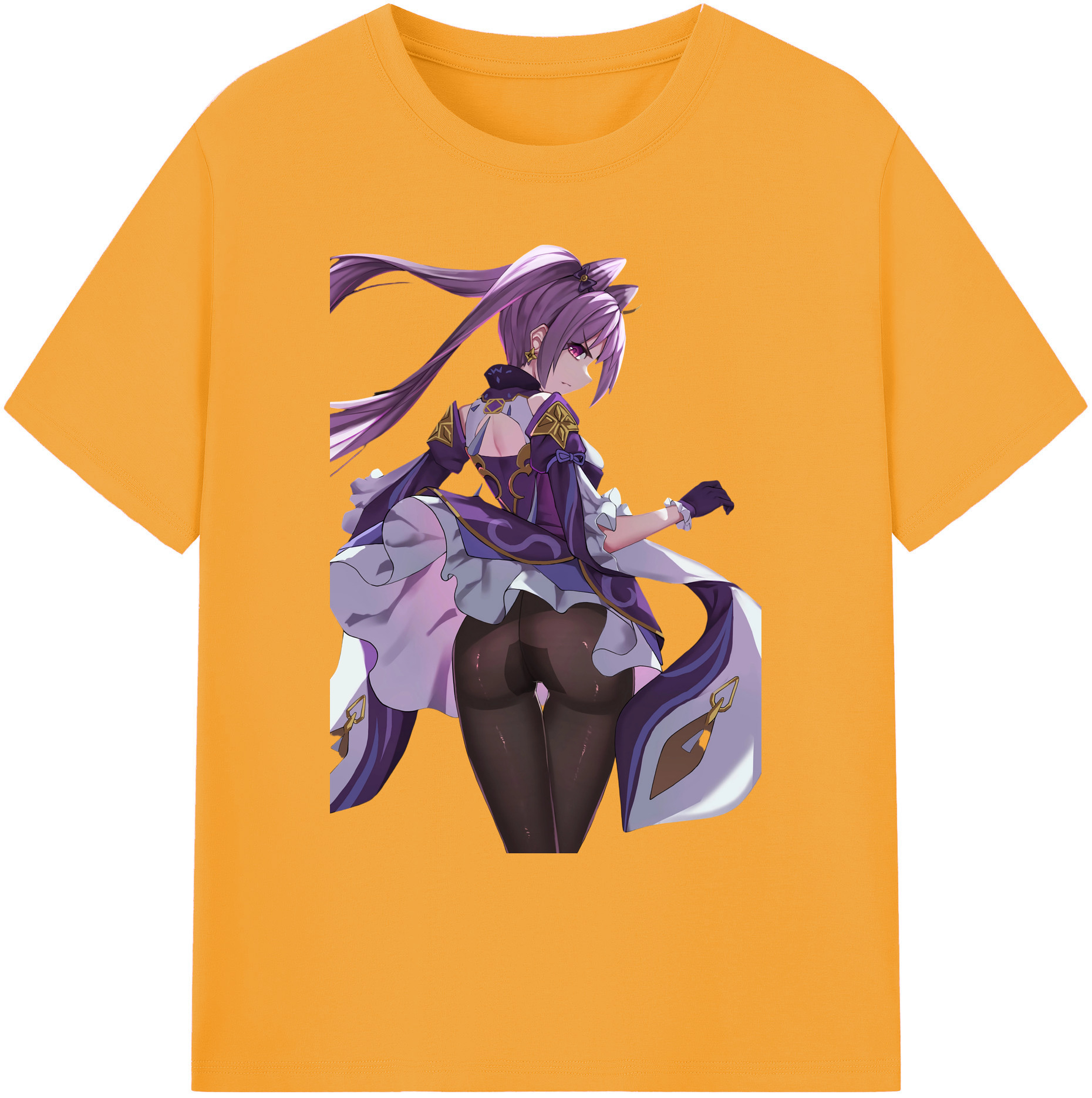 げんし神 刻晴 こくせい genshin Kokusei 綿100％ メンズ半袖Tシャツ｜肌触りやわらか＆通気性