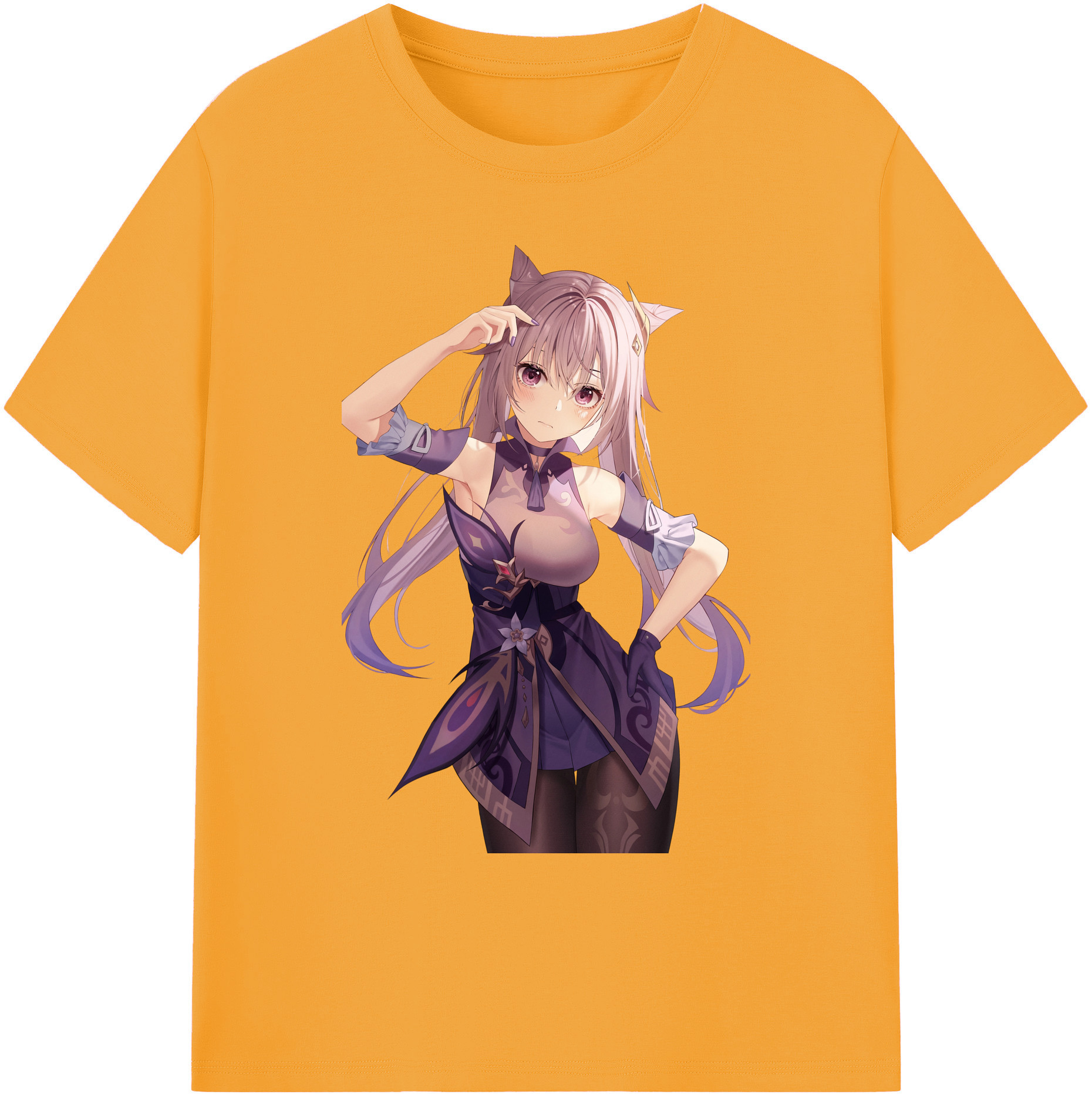 げんし神 刻晴 こくせい genshin Kokusei 綿100％ メンズ半袖Tシャツ｜肌触りやわらか＆通気性