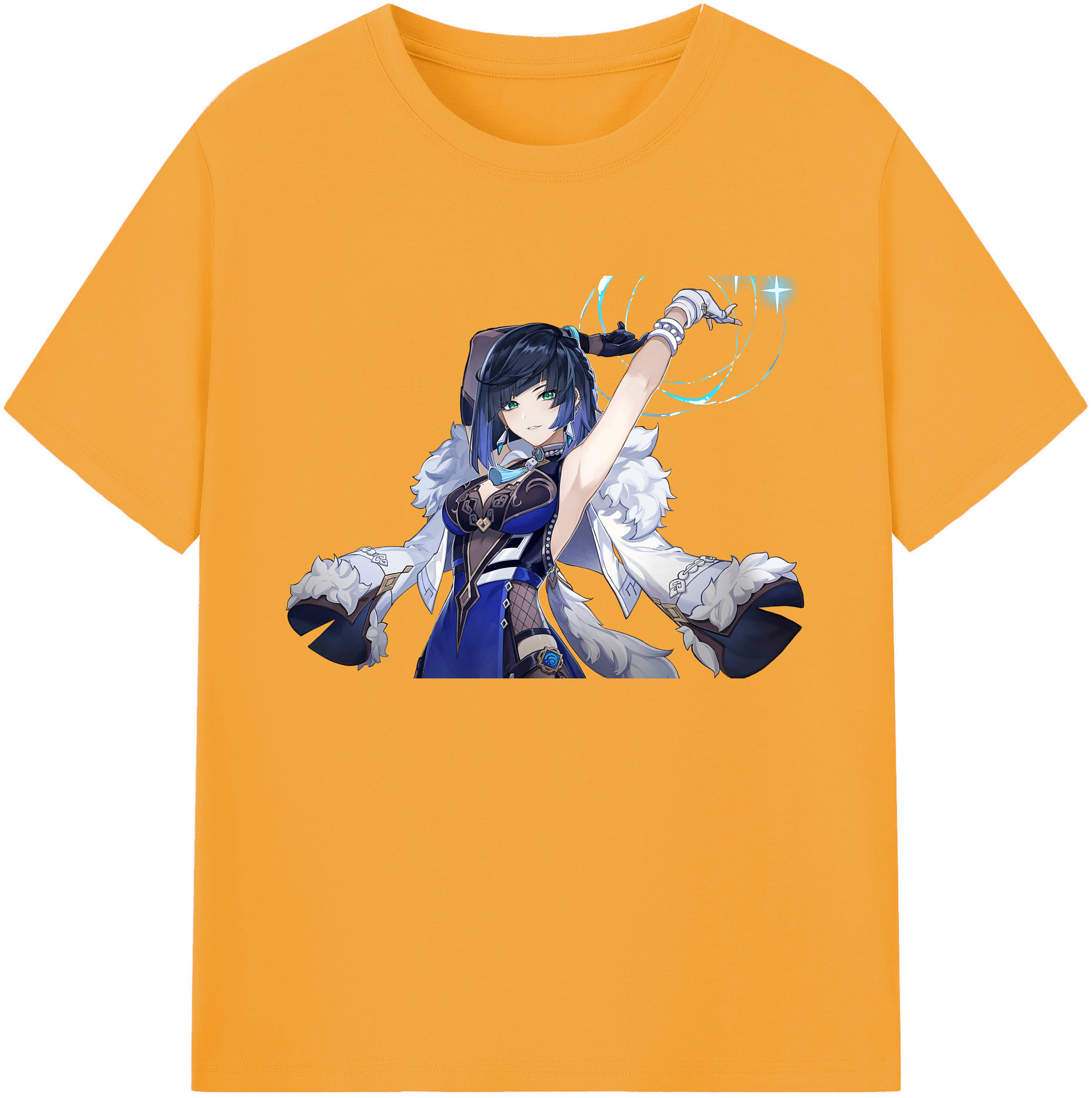 げんし神 夜兰 やらん genshin Yaran 綿100％ メンズ半袖Tシャツ｜肌触りやわらか＆通気性