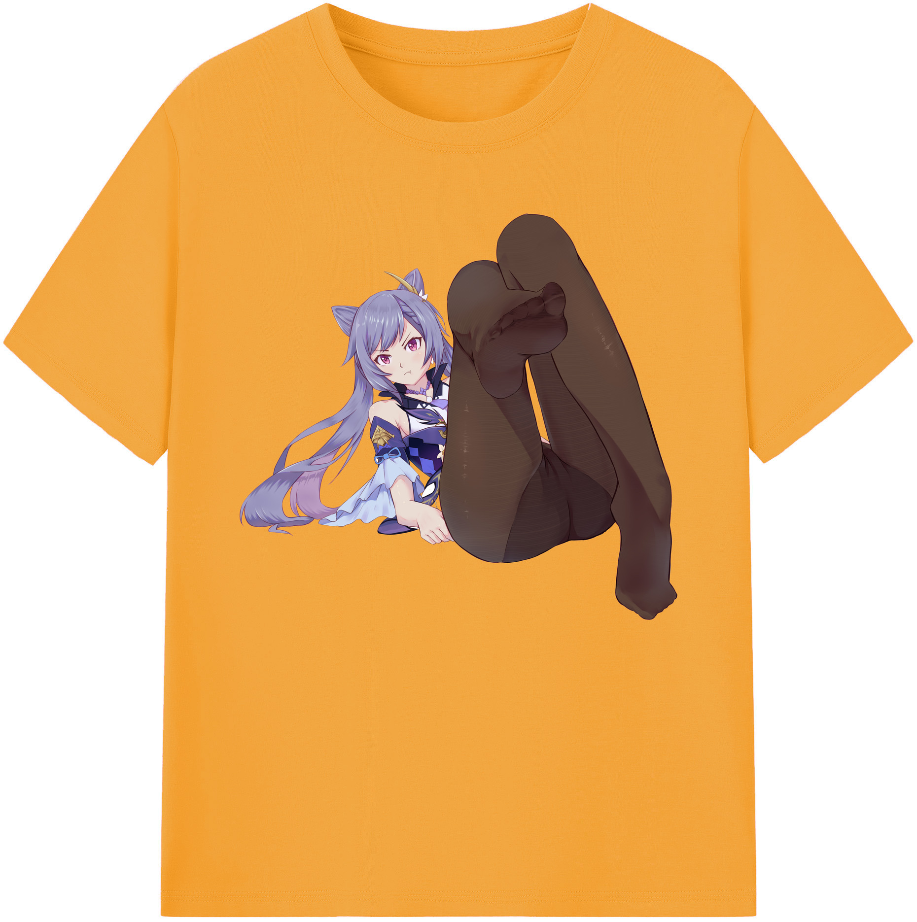 げんし神 刻晴 こくせい genshin Kokusei 綿100％ メンズ半袖Tシャツ｜肌触りやわらか＆通気性