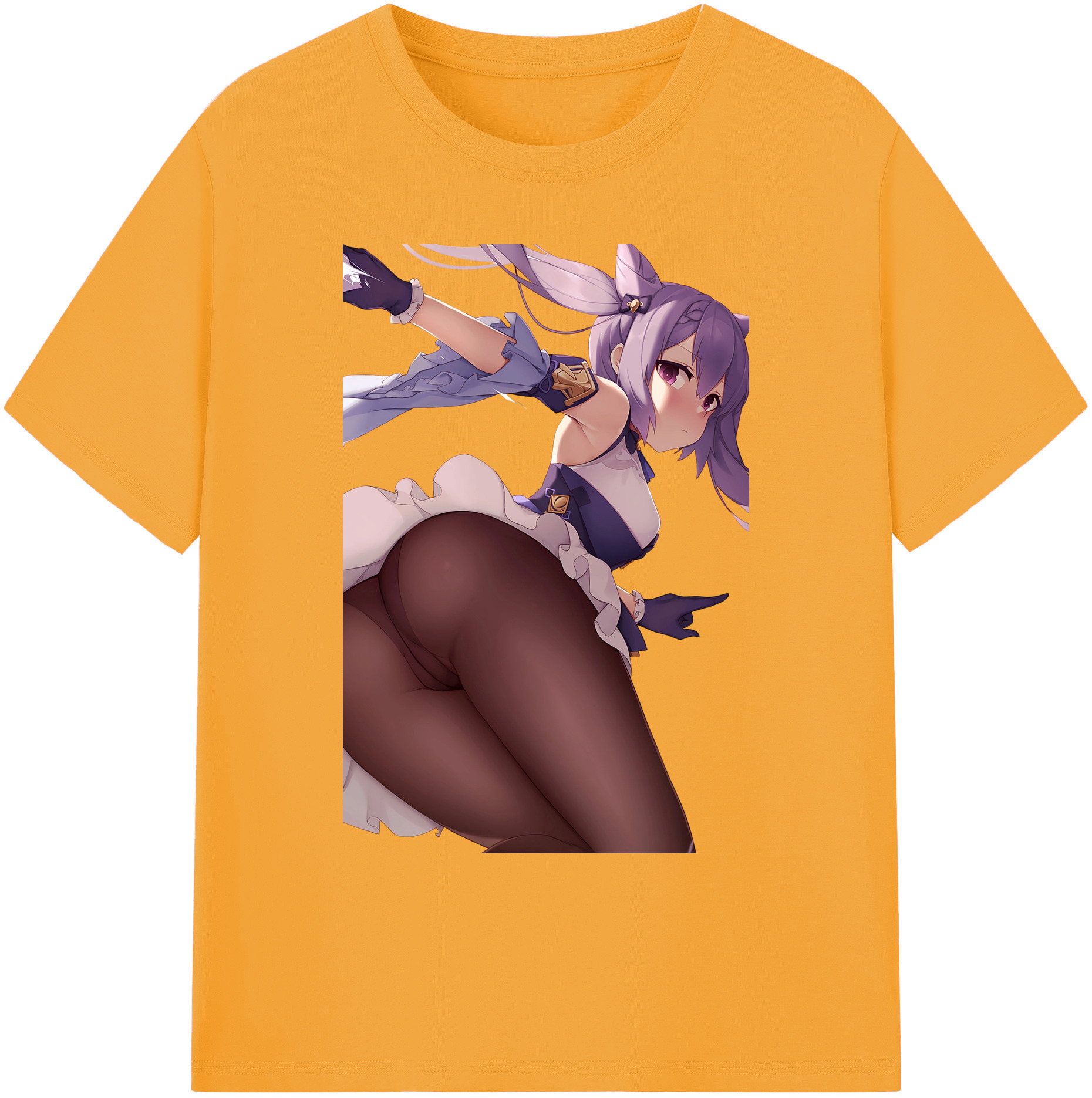 げんし神 刻晴 こくせい genshin Kokusei 綿100％ メンズ半袖Tシャツ｜肌触りやわらか＆通気性
