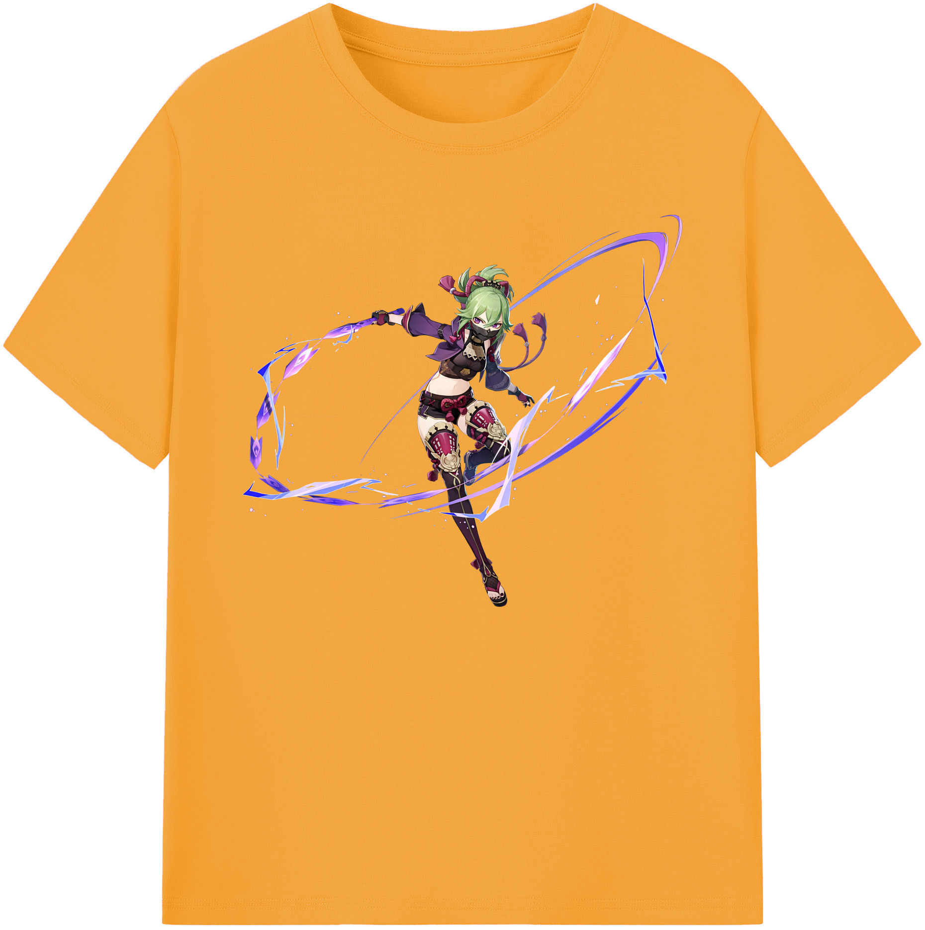 げんし神  久岐忍 くき しのぶ genshin Kuki Shinobu 綿100％ メンズ半袖Tシャツ｜肌触りやわらか＆通気性