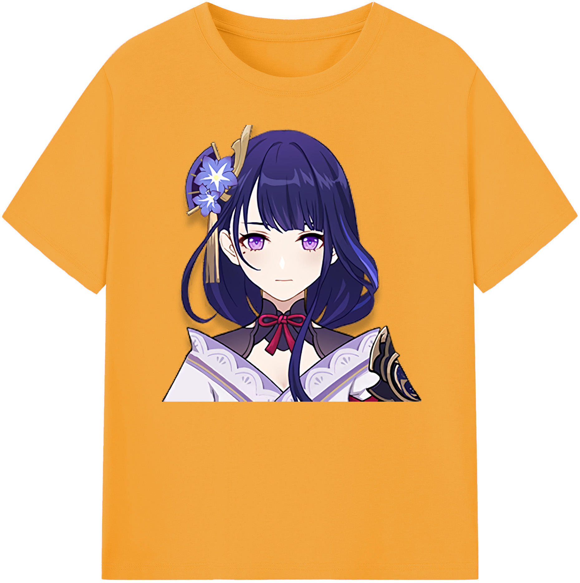 げんし神 雷電将軍 らいでんしょうぐん genshin Raiden Shogun 綿100％ メンズ半袖Tシャツ｜肌触りやわらか＆通気性