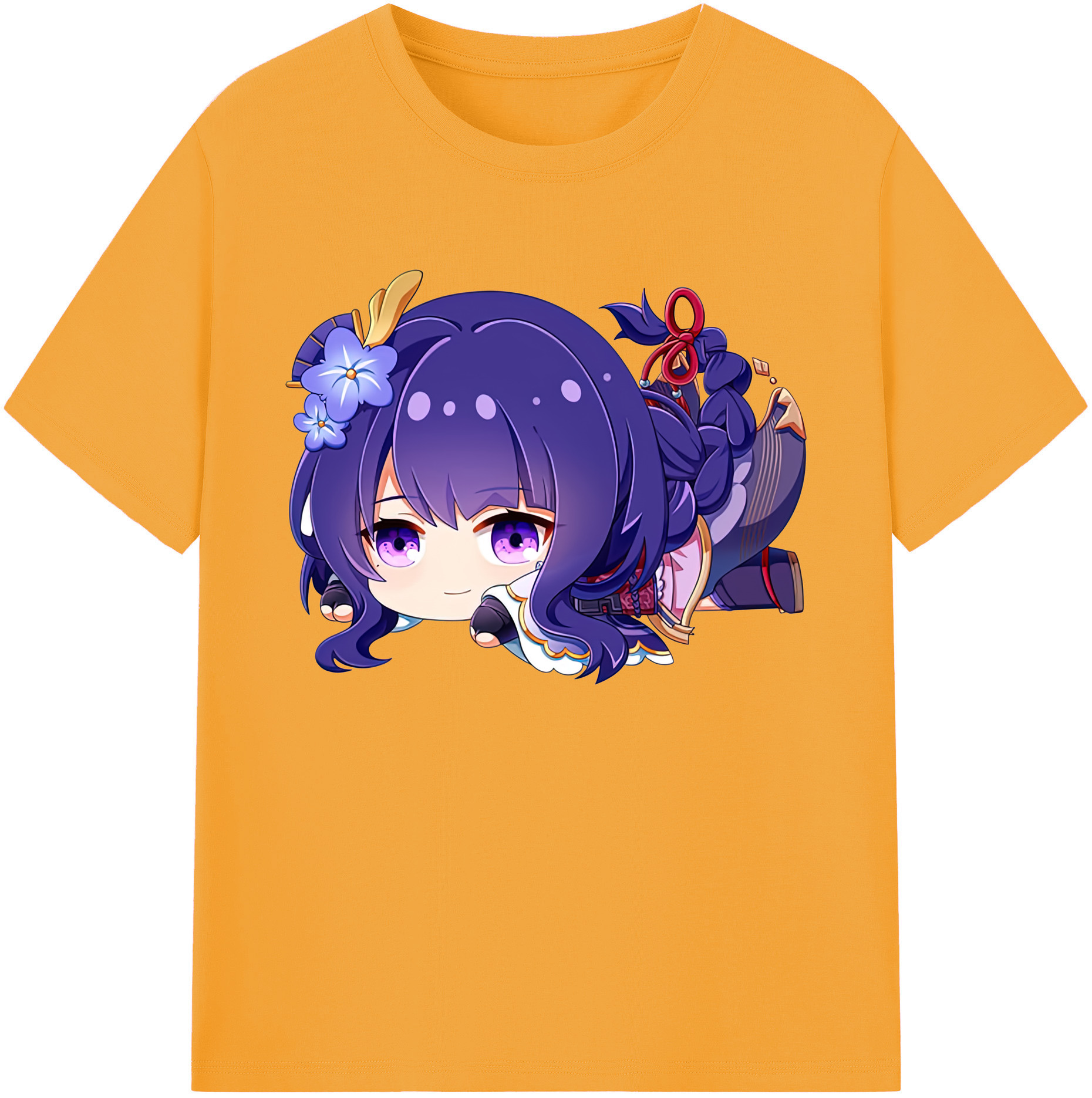 げんし神 雷電将軍 らいでんしょうぐん genshin Raiden Shogun 綿100％ メンズ半袖Tシャツ｜肌触りやわらか＆通気性