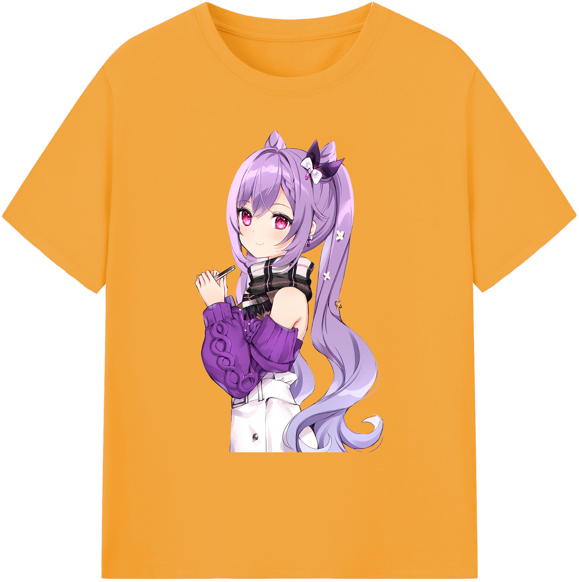 げんし神 刻晴 こくせい genshin Kokusei 綿100％ メンズ半袖Tシャツ｜肌触りやわらか＆通気性
