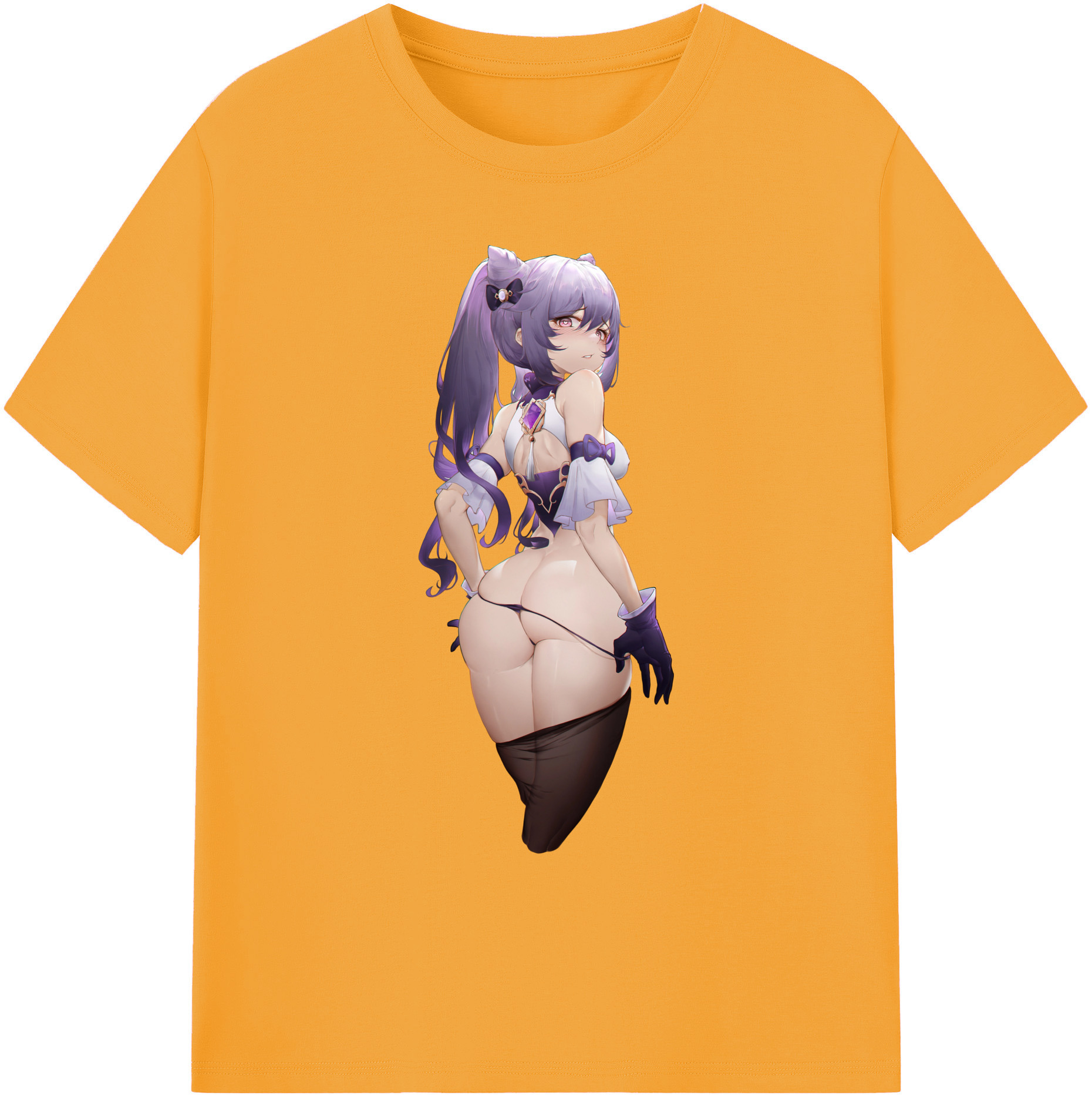 げんし神 刻晴 こくせい genshin Kokusei 綿100％ メンズ半袖Tシャツ｜肌触りやわらか＆通気性