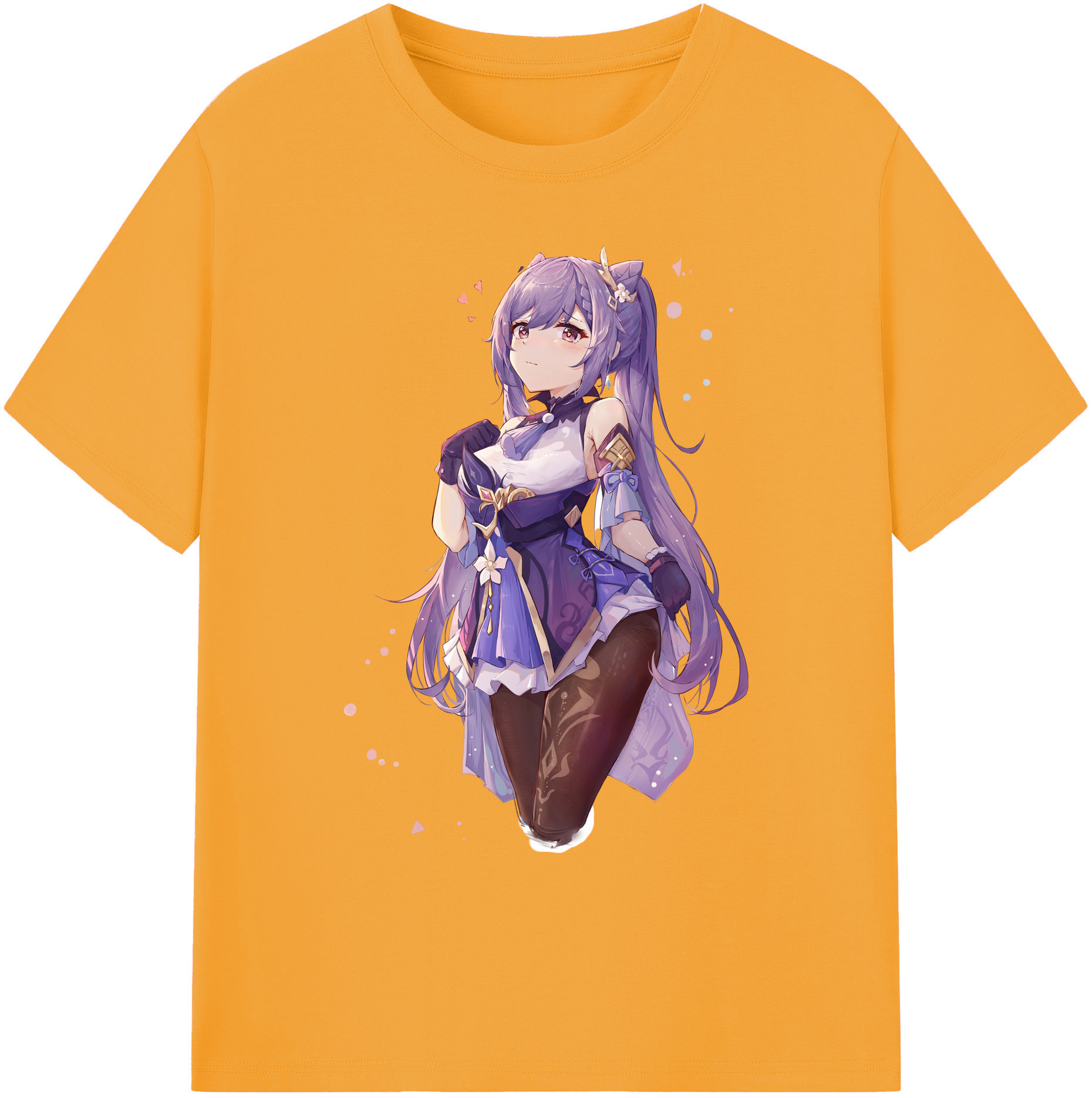 げんし神 刻晴 こくせい genshin Kokusei 綿100％ メンズ半袖Tシャツ｜肌触りやわらか＆通気性