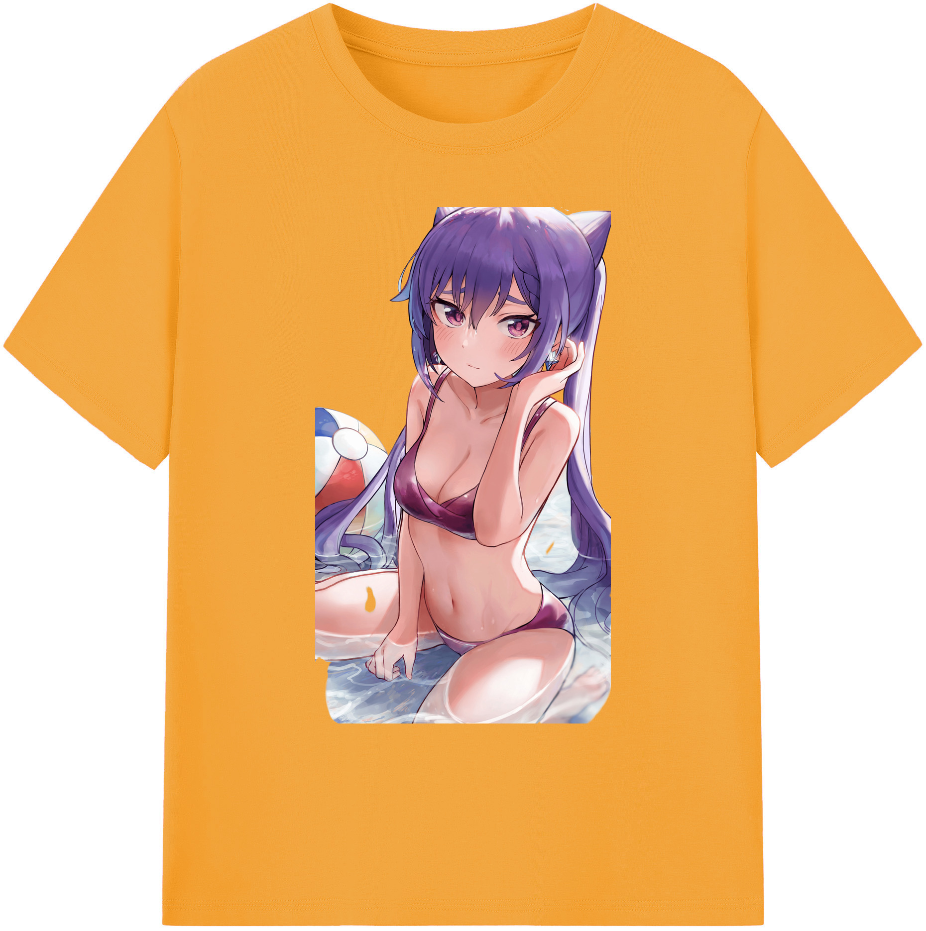 げんし神 刻晴 こくせい genshin Kokusei 綿100％ メンズ半袖Tシャツ｜肌触りやわらか＆通気性