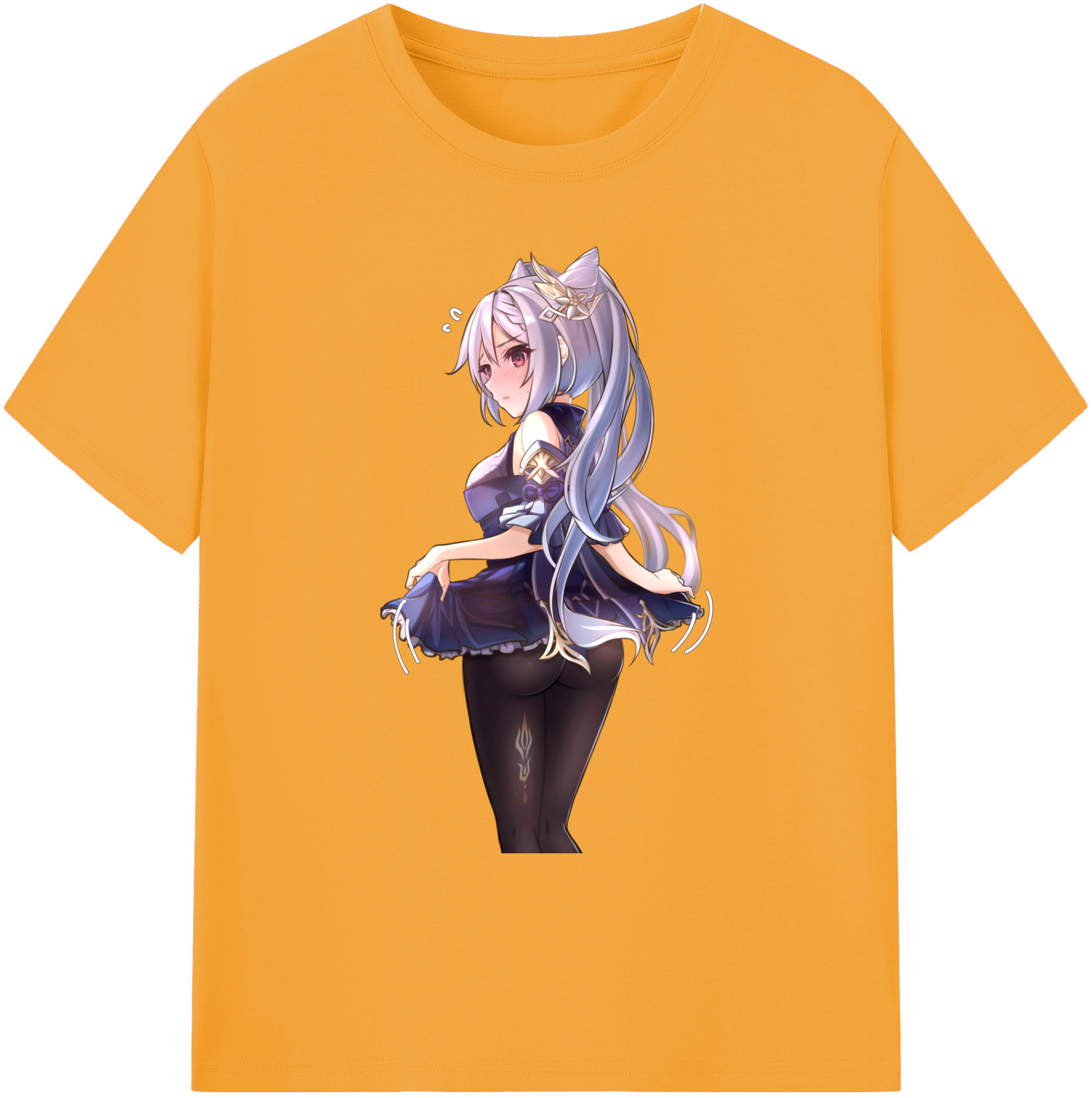 げんし神 刻晴 こくせい genshin Kokusei 綿100％ メンズ半袖Tシャツ｜肌触りやわらか＆通気性