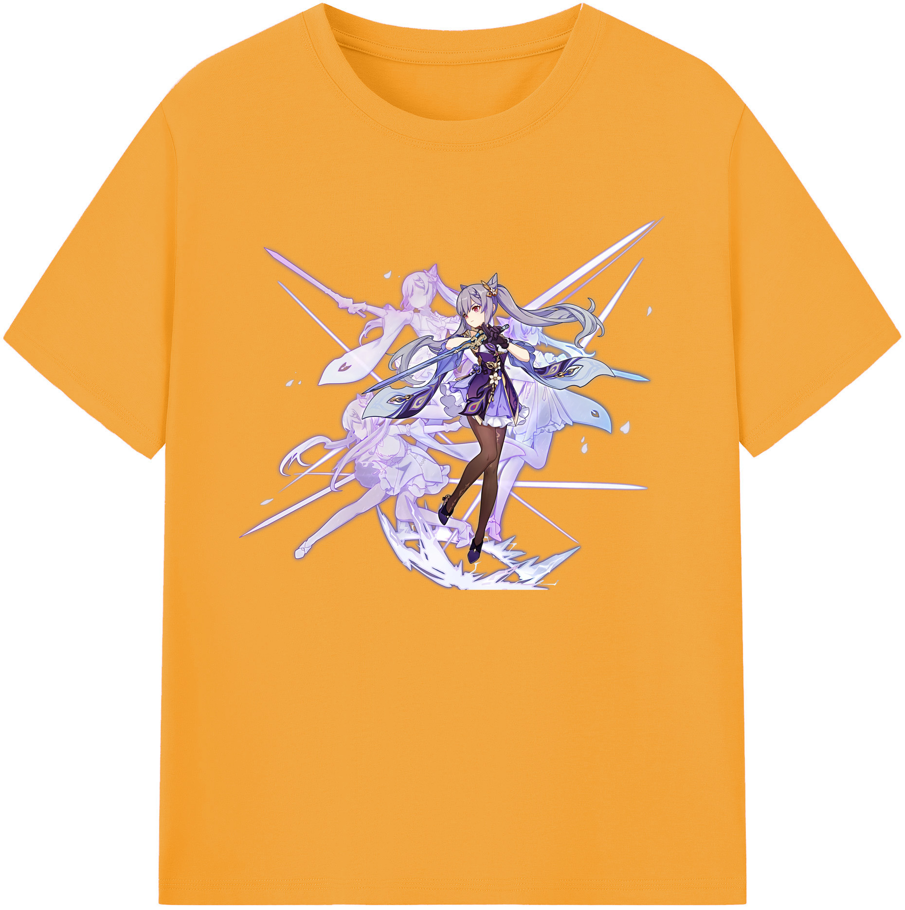 げんし神 刻晴 こくせい genshin Kokusei 綿100％ メンズ半袖Tシャツ｜肌触りやわらか＆通気性