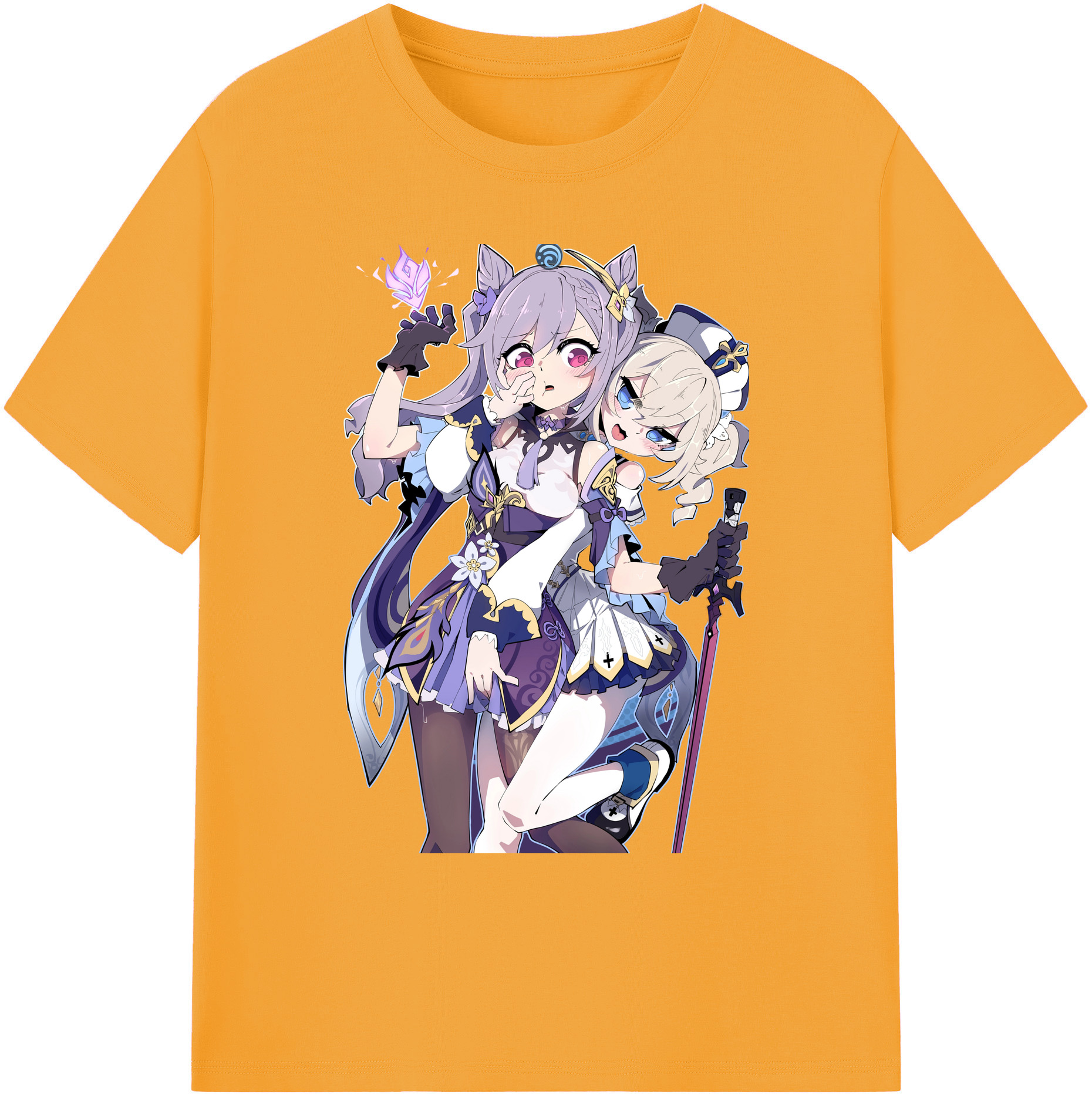 げんし神 刻晴 こくせい genshin Kokusei 綿100％ メンズ半袖Tシャツ｜肌触りやわらか＆通気性