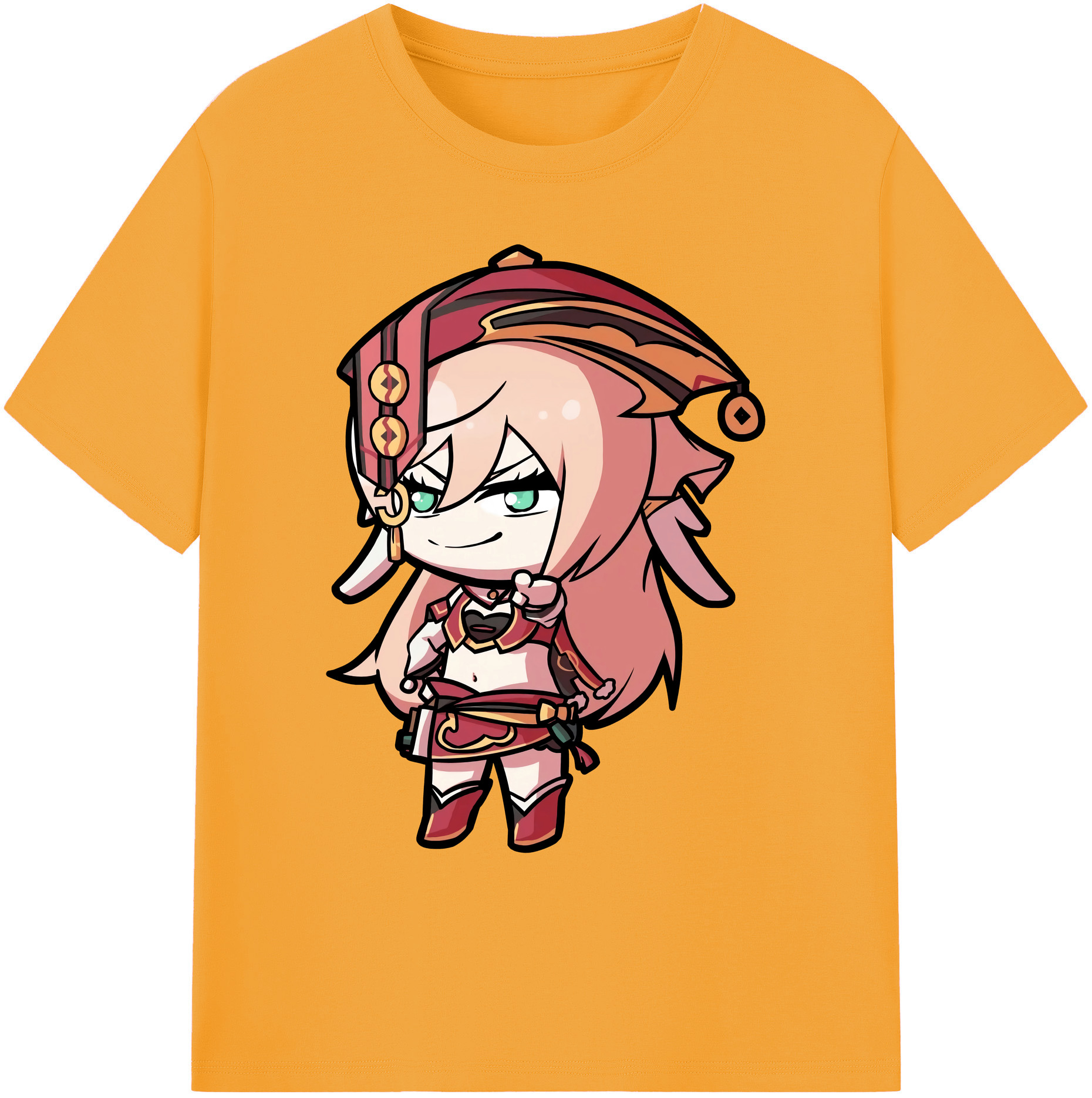 げんし神 ヤンフェイ genshin Yanfei 綿100％ メンズ半袖Tシャツ｜肌触りやわらか＆通気性