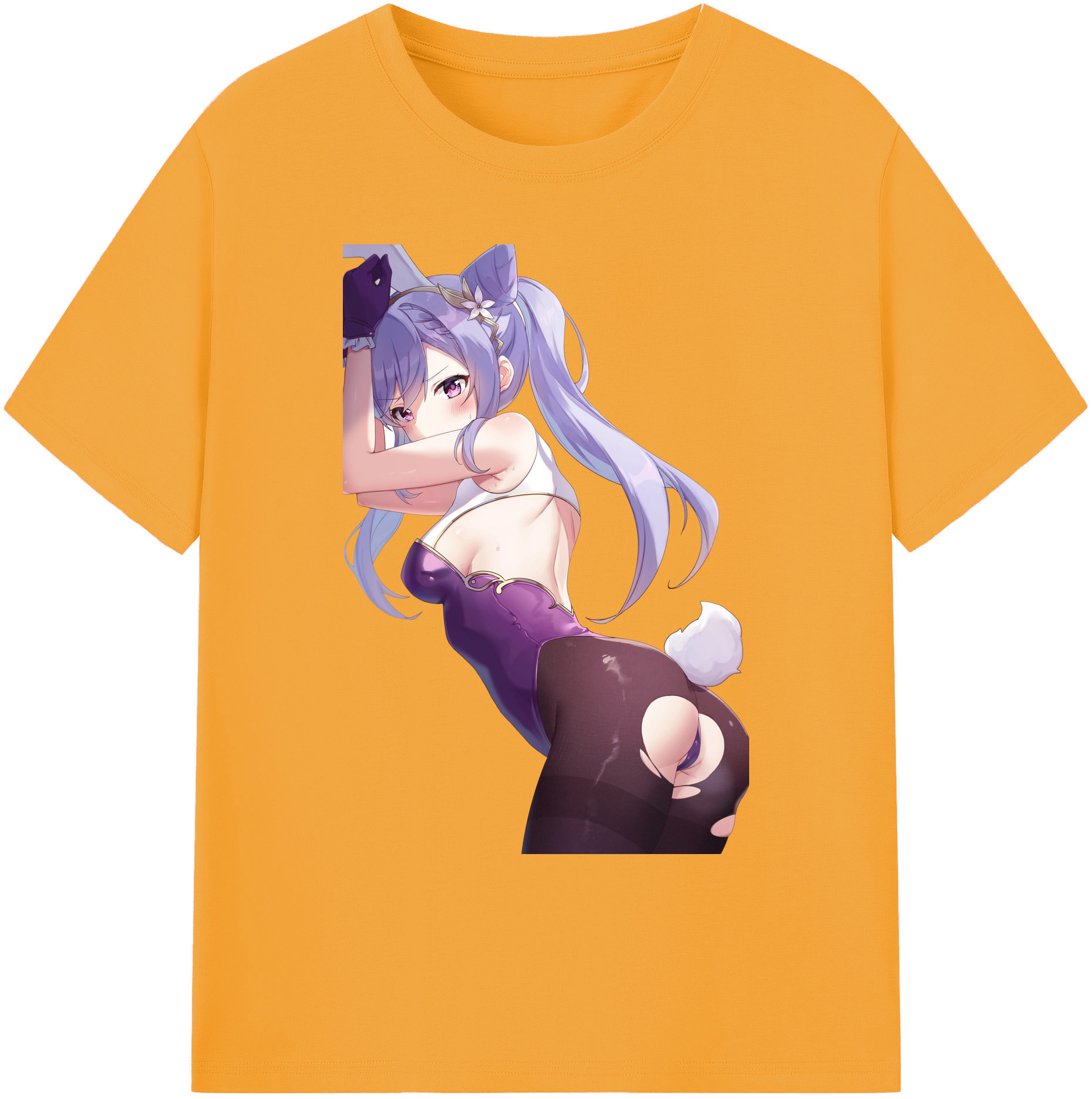 げんし神 刻晴 こくせい genshin Kokusei 綿100％ メンズ半袖Tシャツ｜肌触りやわらか＆通気性