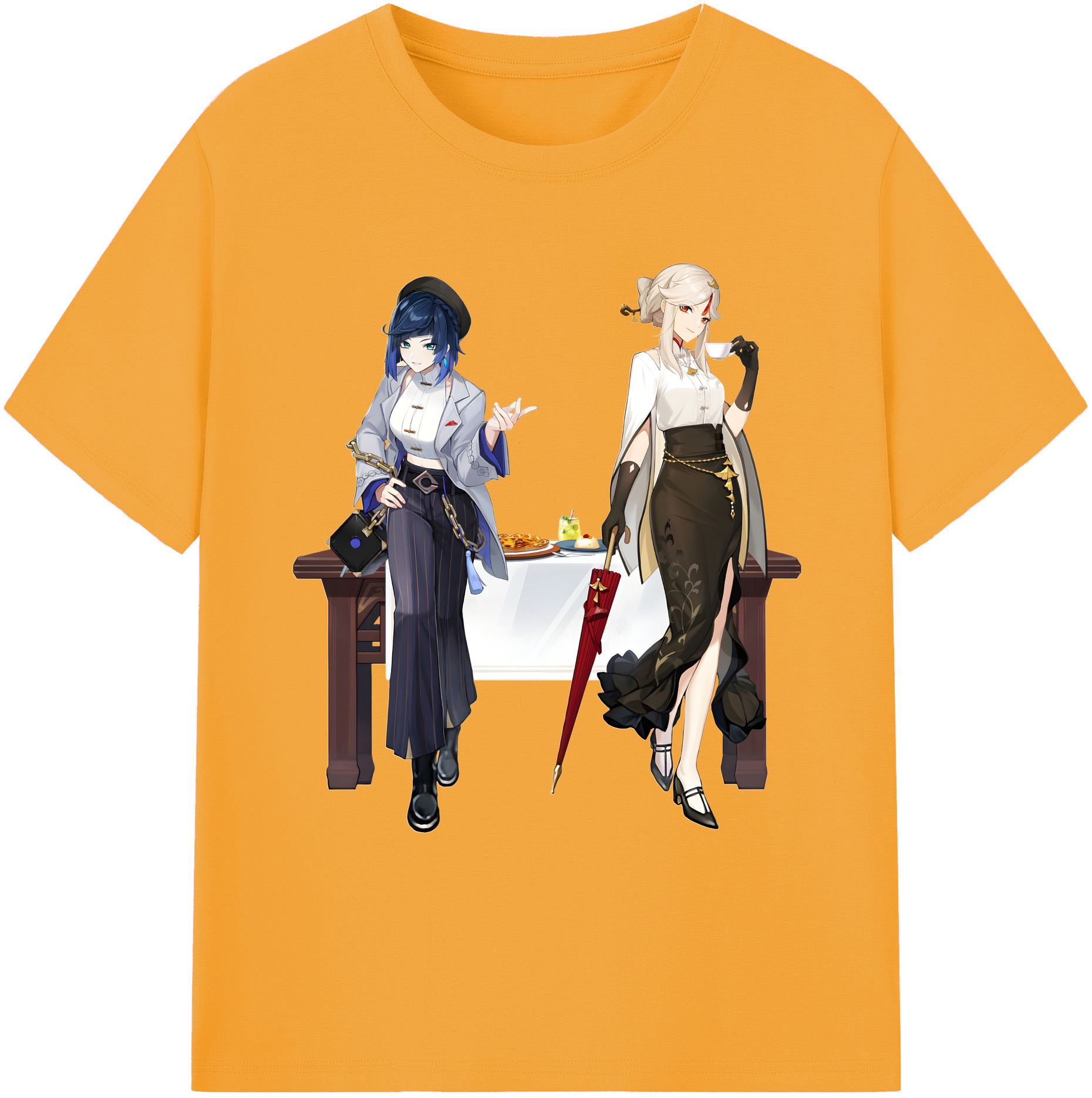 げんし神 夜兰 やらん genshin Yaran 綿100％ メンズ半袖Tシャツ｜肌触りやわらか＆通気性