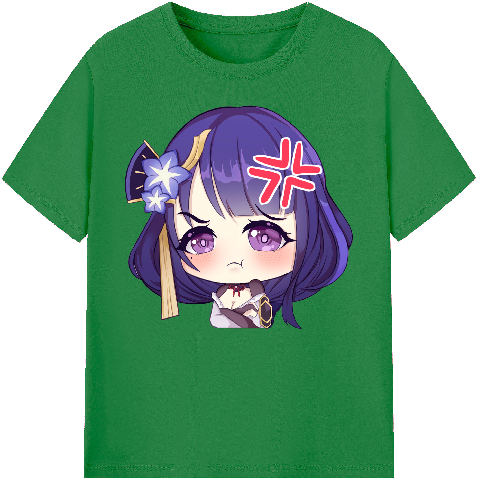 げんし神 雷電将軍 らいでんしょうぐん genshin Raiden Shogun 綿100％ メンズ半袖Tシャツ｜肌触りやわらか＆通気性