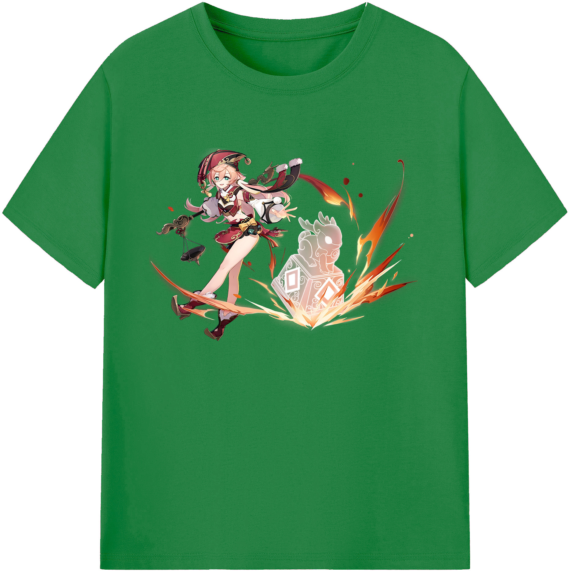 げんし神 ヤンフェイ genshin Yanfei 綿100％ メンズ半袖Tシャツ｜肌触りやわらか＆通気性