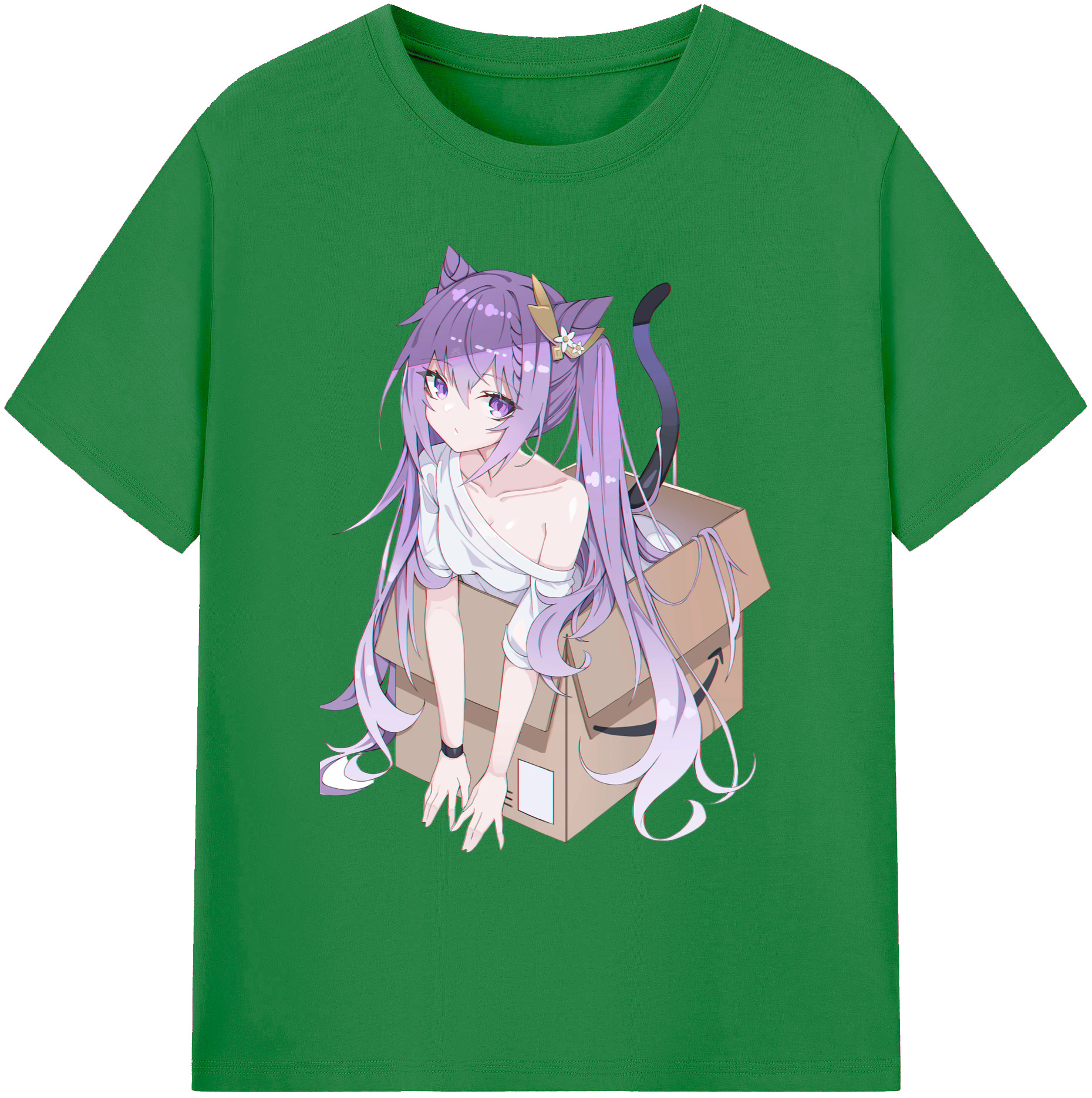 げんし神 刻晴 こくせい genshin Kokusei 綿100％ メンズ半袖Tシャツ｜肌触りやわらか＆通気性