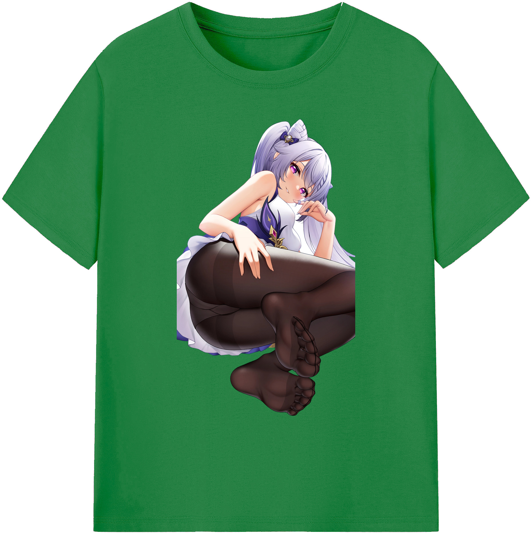 げんし神 刻晴 こくせい genshin Kokusei 綿100％ メンズ半袖Tシャツ｜肌触りやわらか＆通気性
