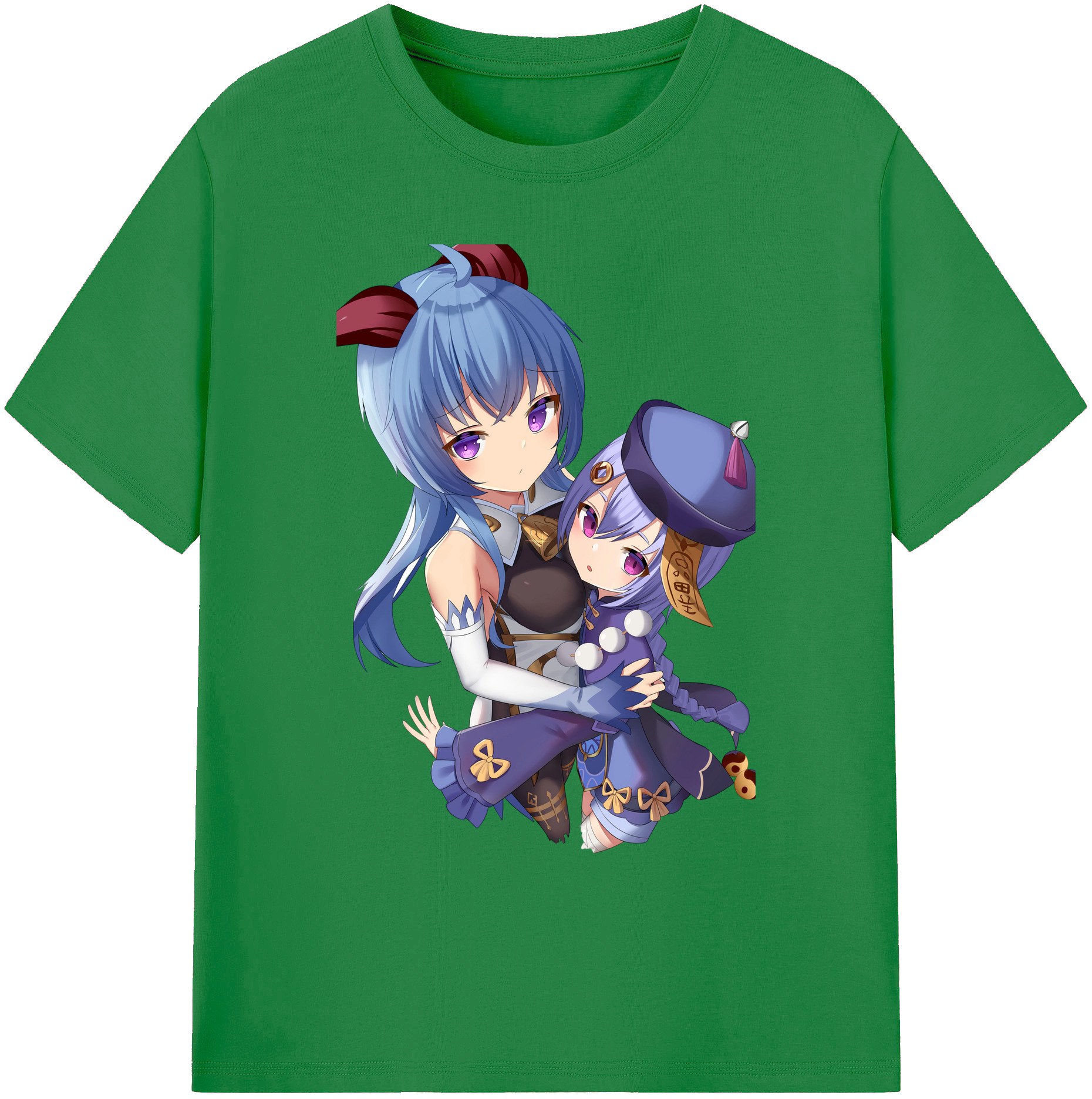 げんし神 甘雨 かんう genshin Ganyu 綿100％ メンズ半袖Tシャツ｜肌触りやわらか＆通気性