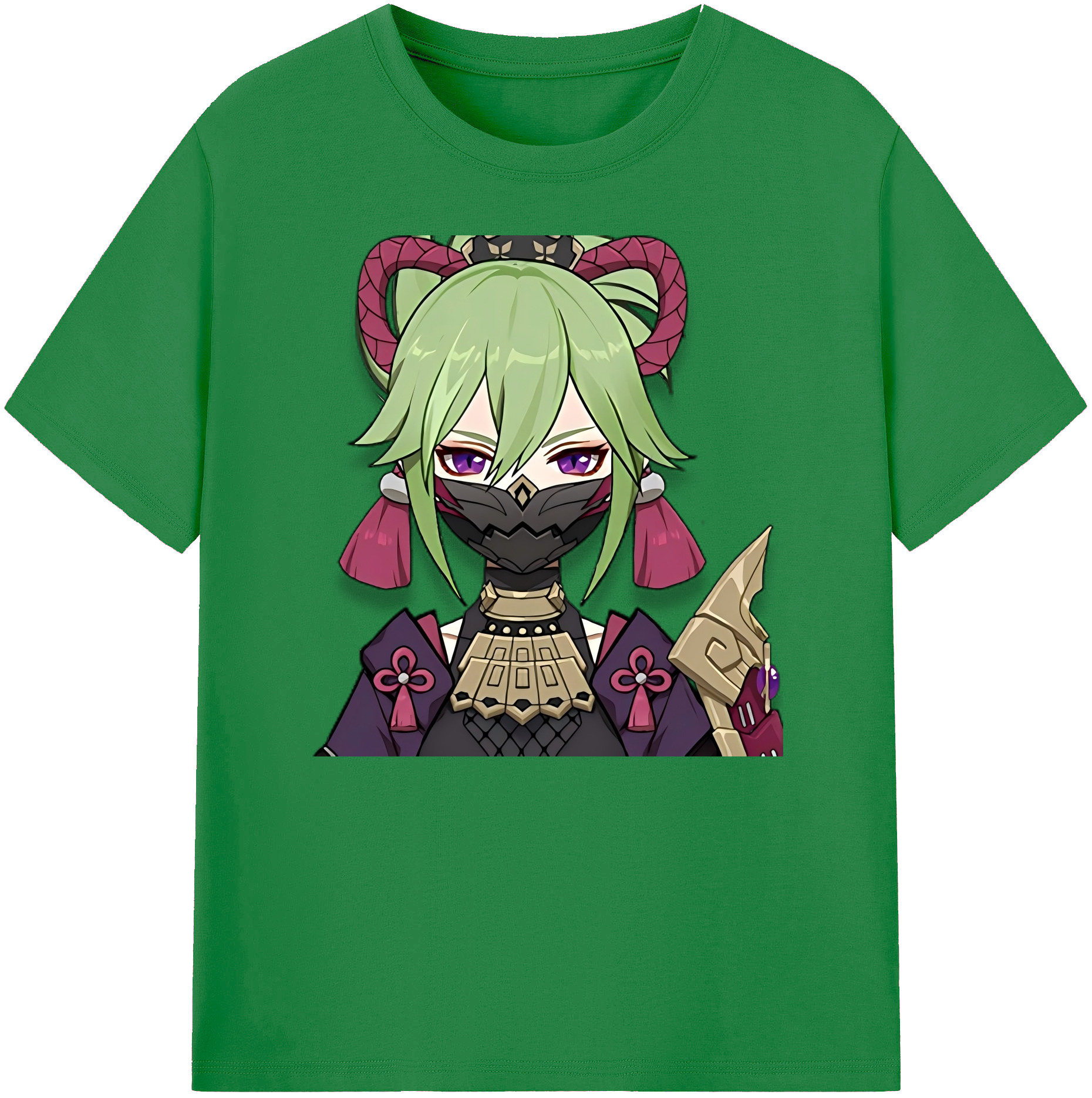 げんし神  久岐忍 くき しのぶ genshin Kuki Shinobu 綿100％ メンズ半袖Tシャツ｜肌触りやわらか＆通気性