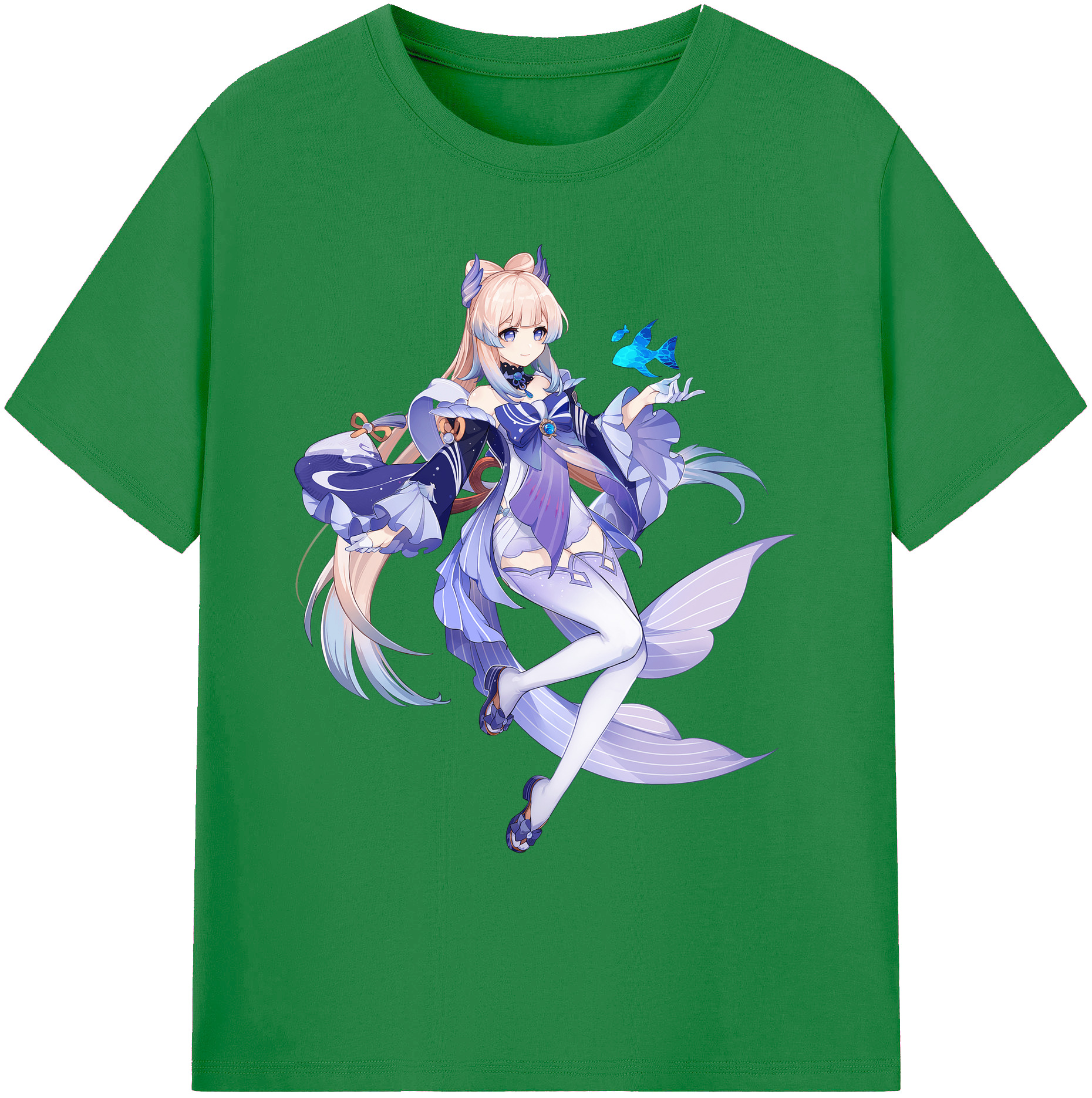 げんし神 珊瑚宮心海 サンゴノミヤ・ココミ genshin Sangonomiya Kokomi 綿100％ メンズ半袖Tシャツ｜肌触りやわらか＆通気性