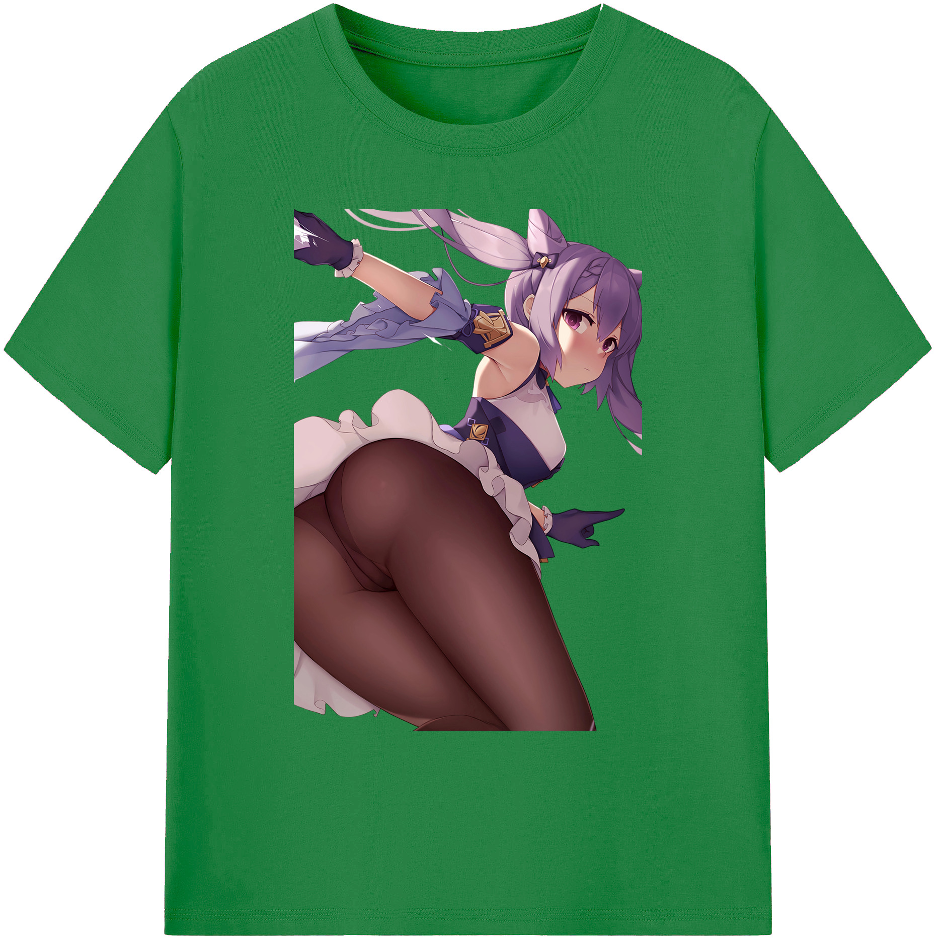 げんし神 刻晴 こくせい genshin Kokusei 綿100％ メンズ半袖Tシャツ｜肌触りやわらか＆通気性