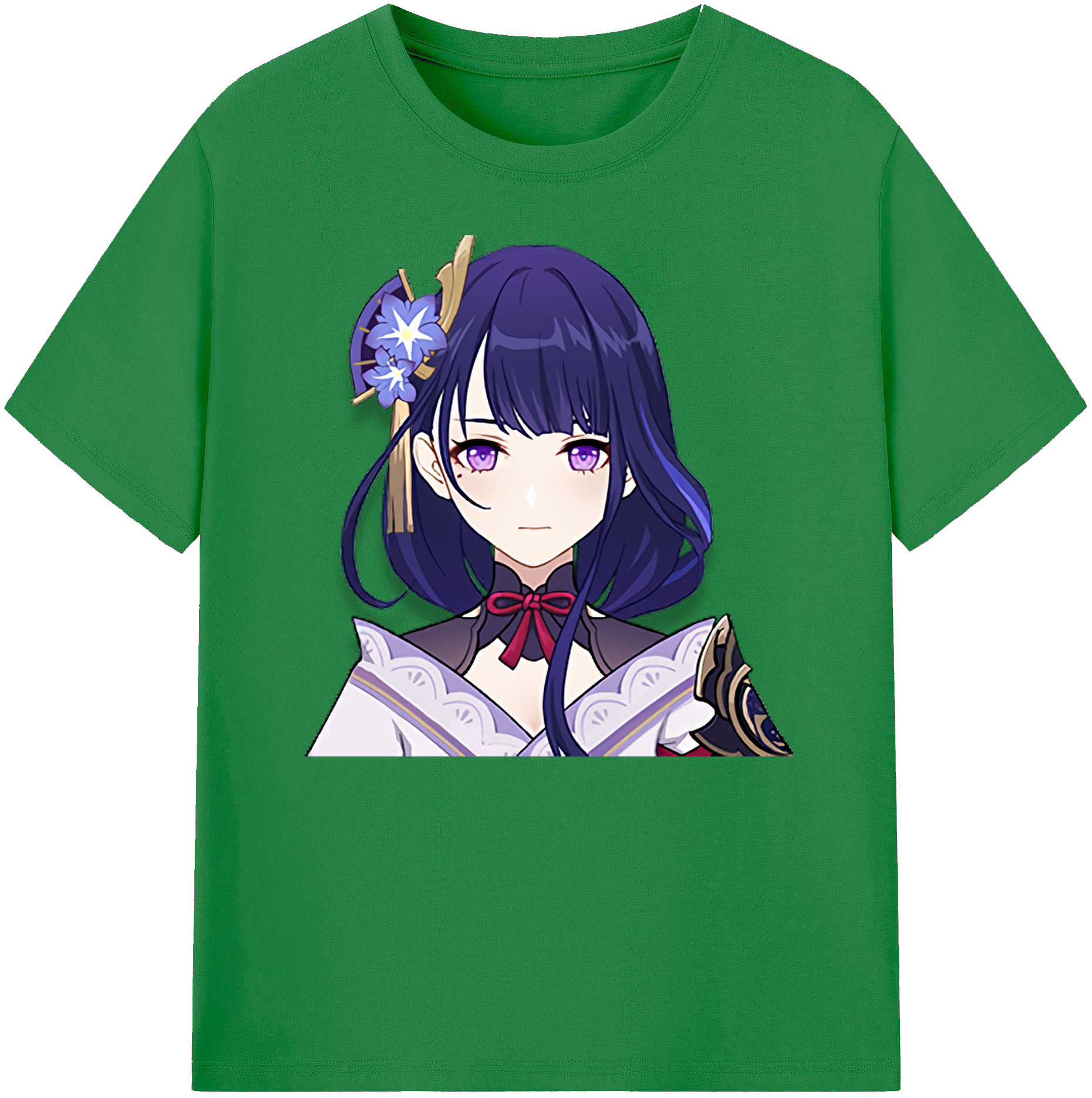 げんし神 雷電将軍 らいでんしょうぐん genshin Raiden Shogun 綿100％ メンズ半袖Tシャツ｜肌触りやわらか＆通気性