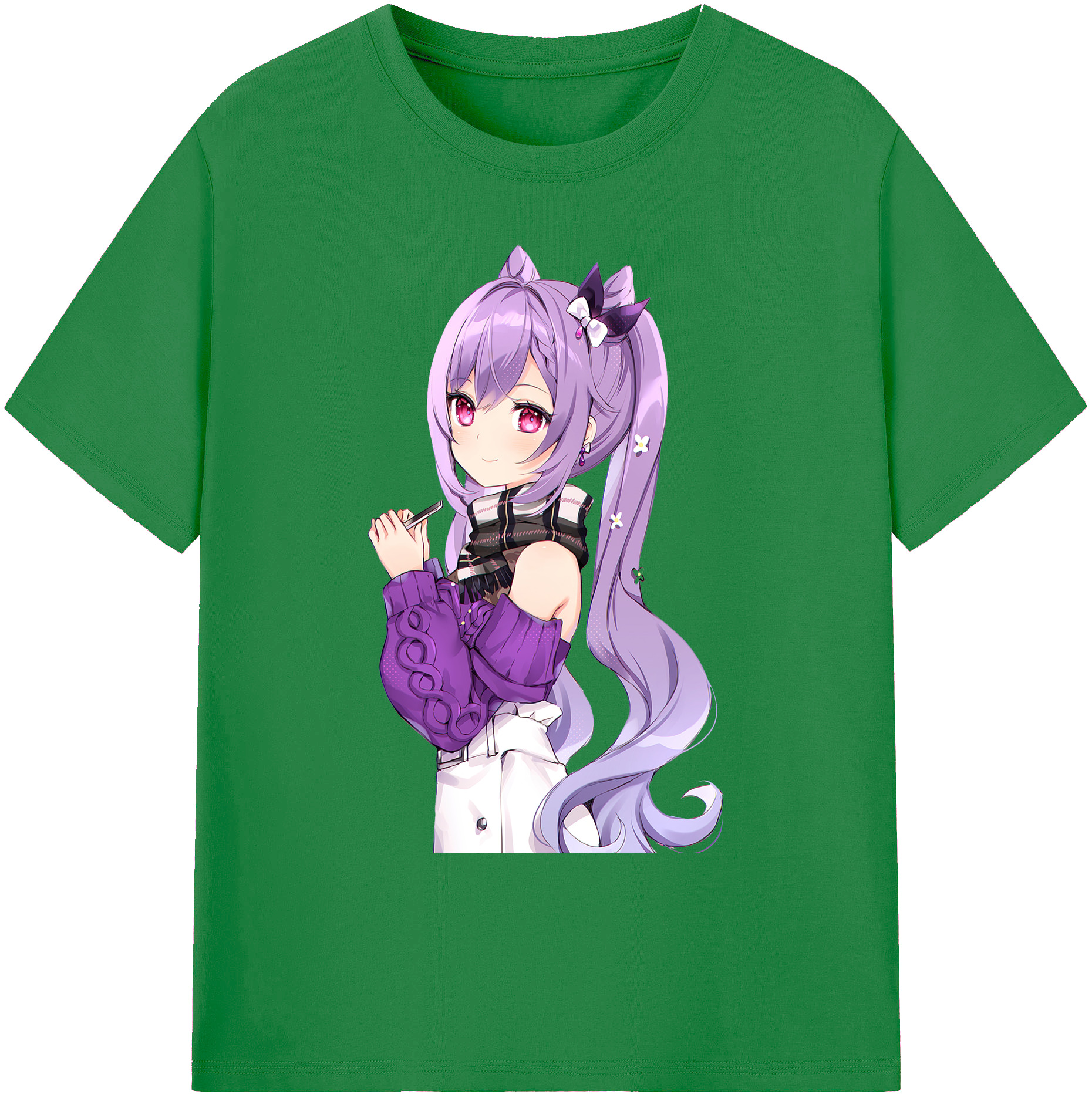 げんし神 刻晴 こくせい genshin Kokusei 綿100％ メンズ半袖Tシャツ｜肌触りやわらか＆通気性
